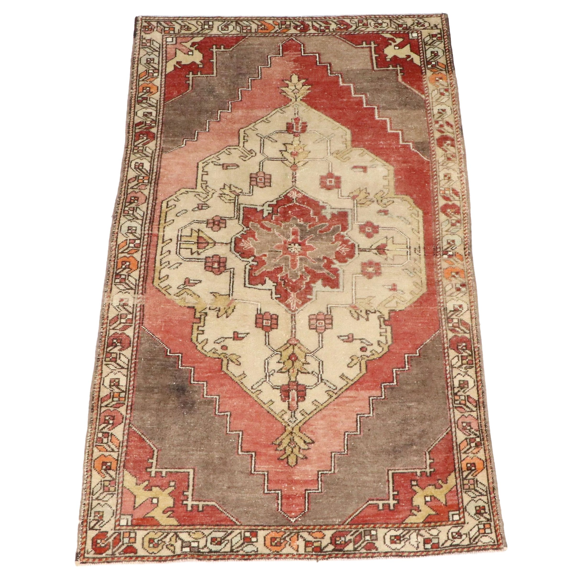 4'6 x 7'9 Hand-Knotted Turkish Oushak Area Rug