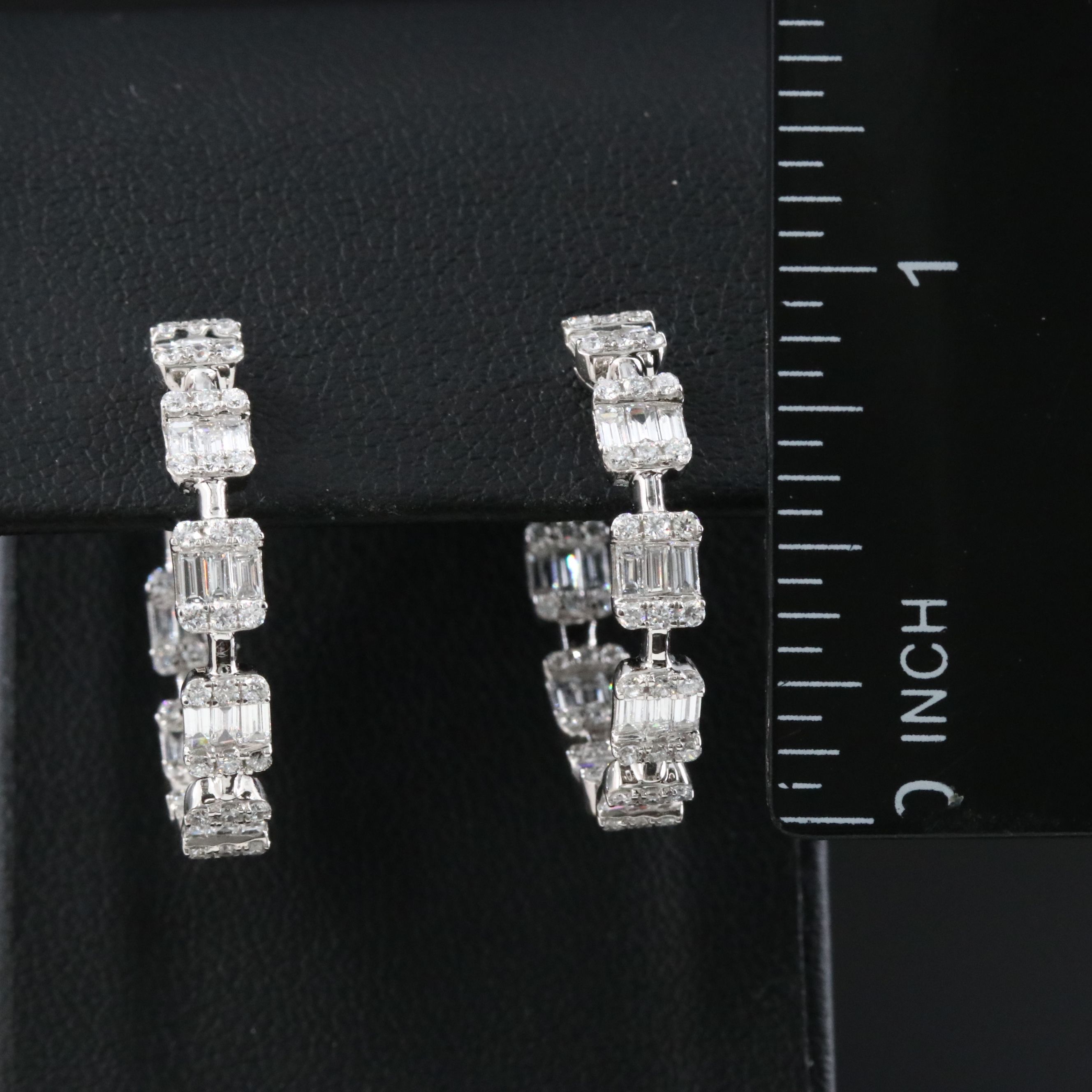 14K 1.99 CTW Lab Grown Diamond Inside-Out Hoop Earrings