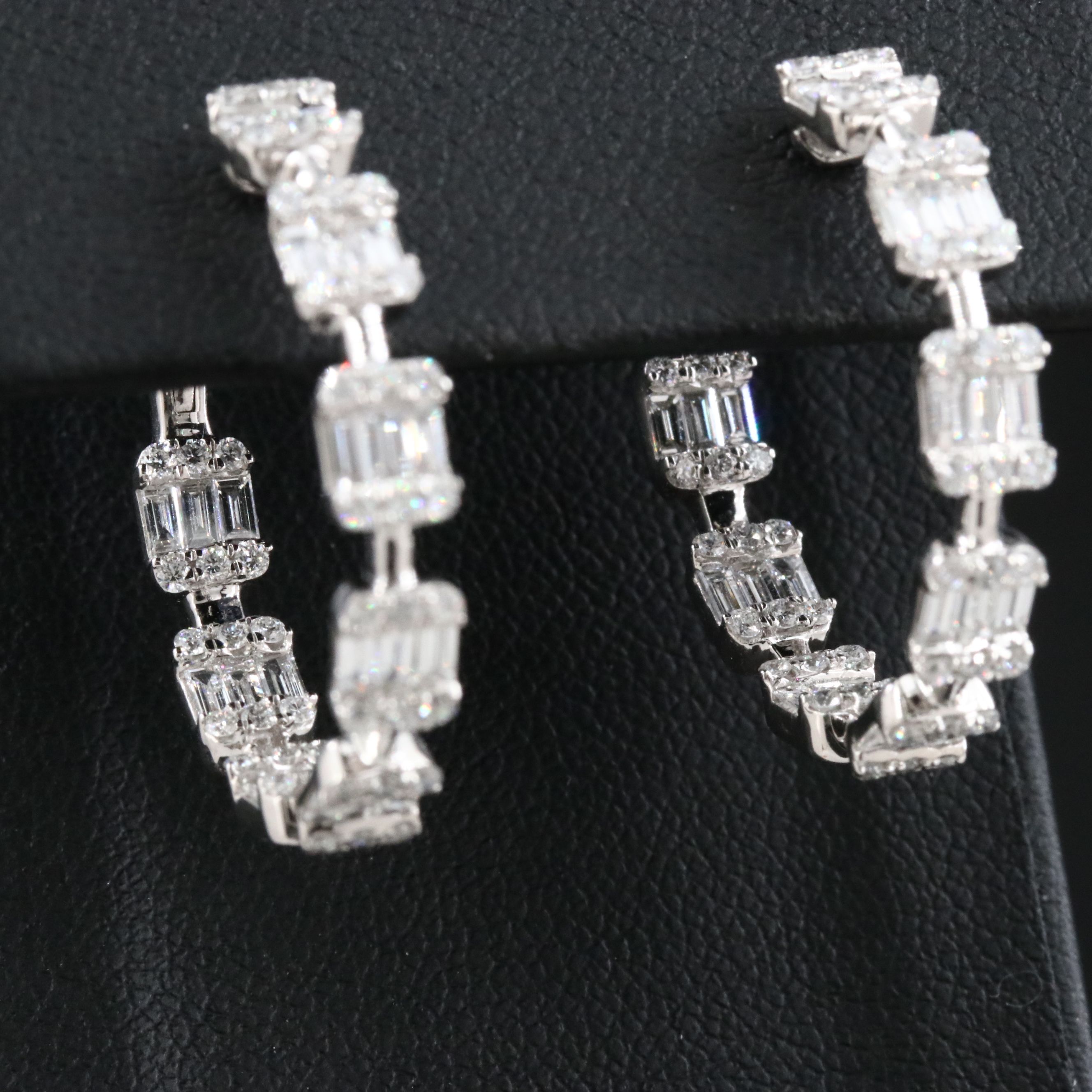 14K 1.99 CTW Lab Grown Diamond Inside-Out Hoop Earrings