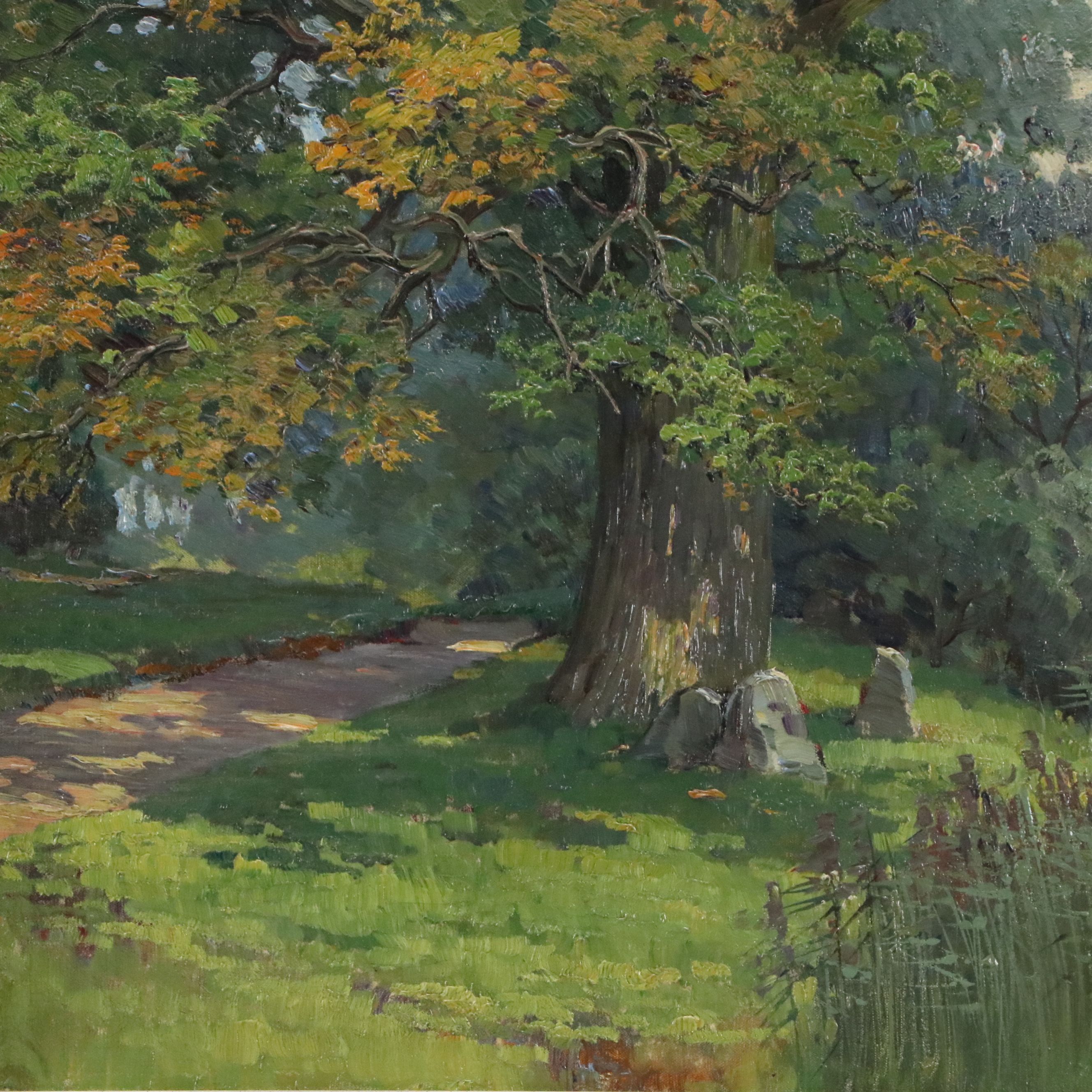 Arnold Lyongrün Landscape Oil Painting "Königreiche am Niedersee," 1930s