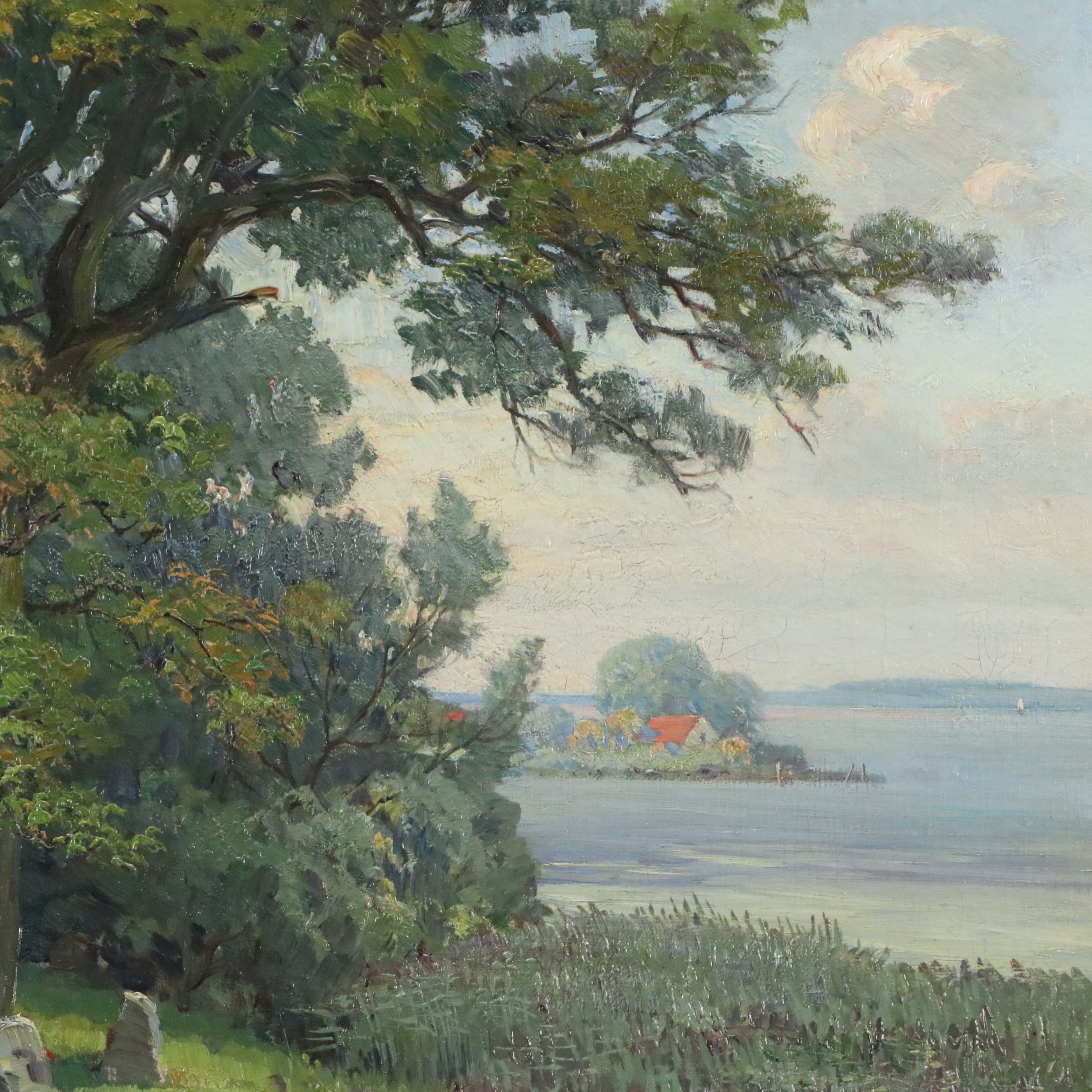 Arnold Lyongrün Landscape Oil Painting "Königreiche am Niedersee," 1930s