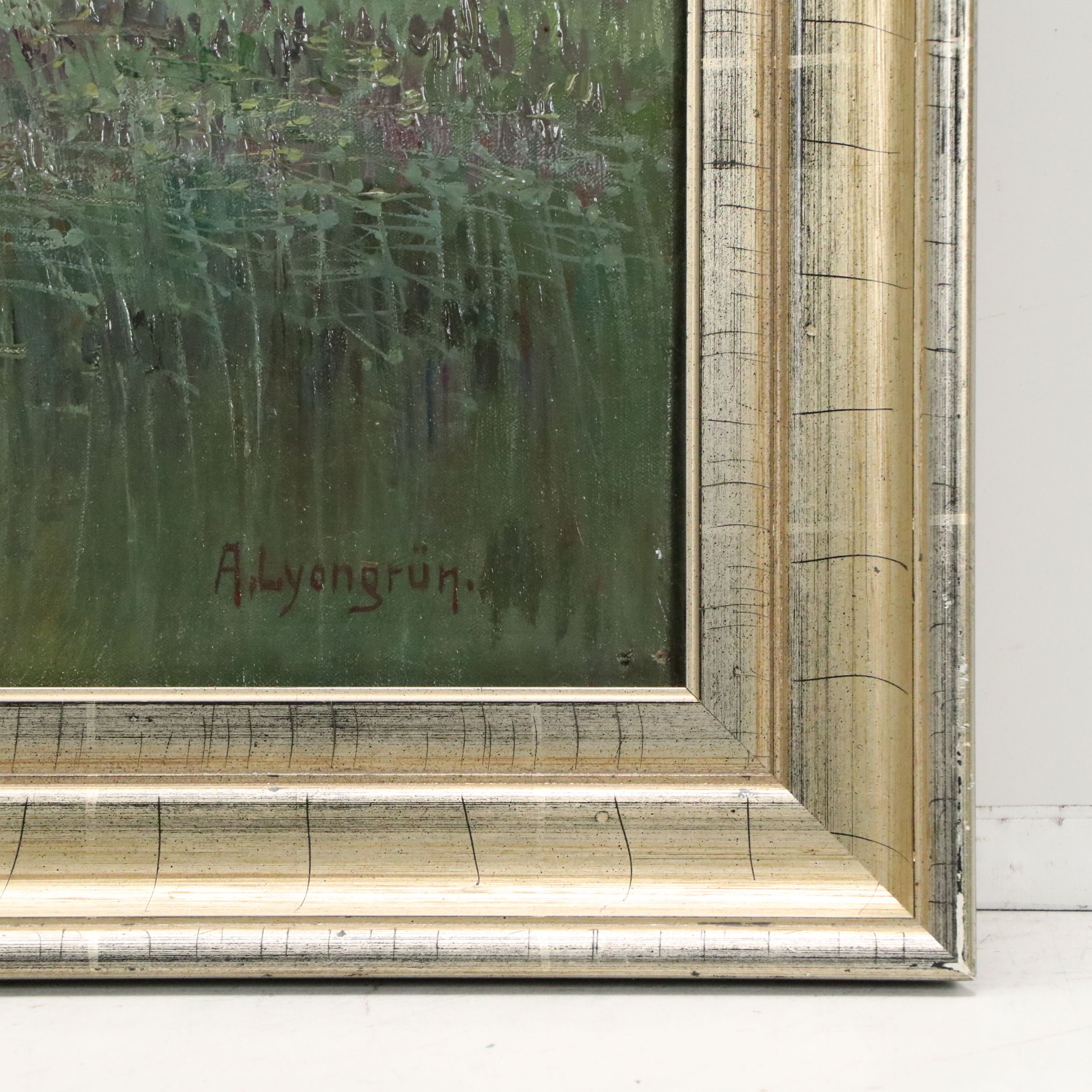 Arnold Lyongrün Landscape Oil Painting "Königreiche am Niedersee," 1930s