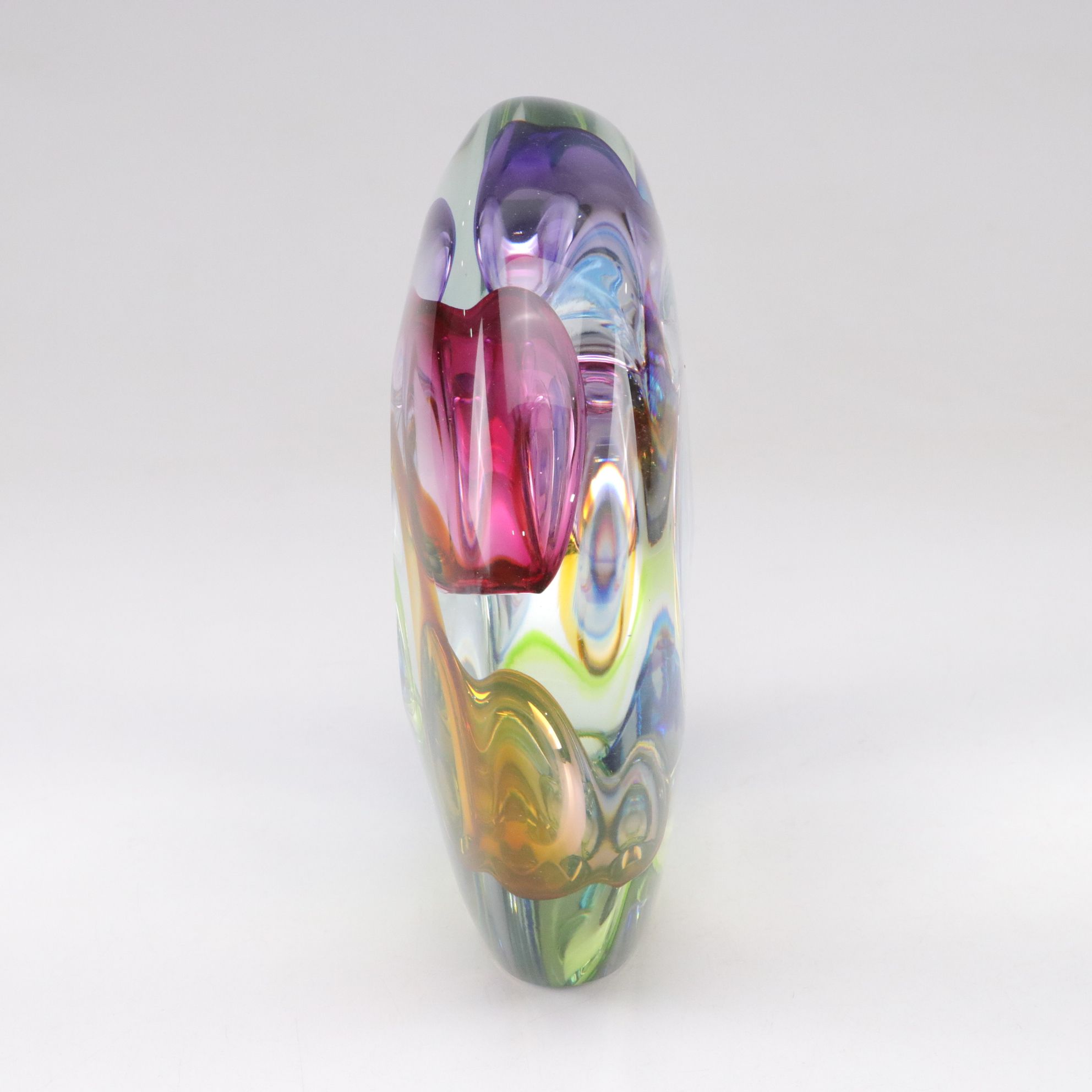 Leon Applebaum Blown Trapped Air Glass Sculpture