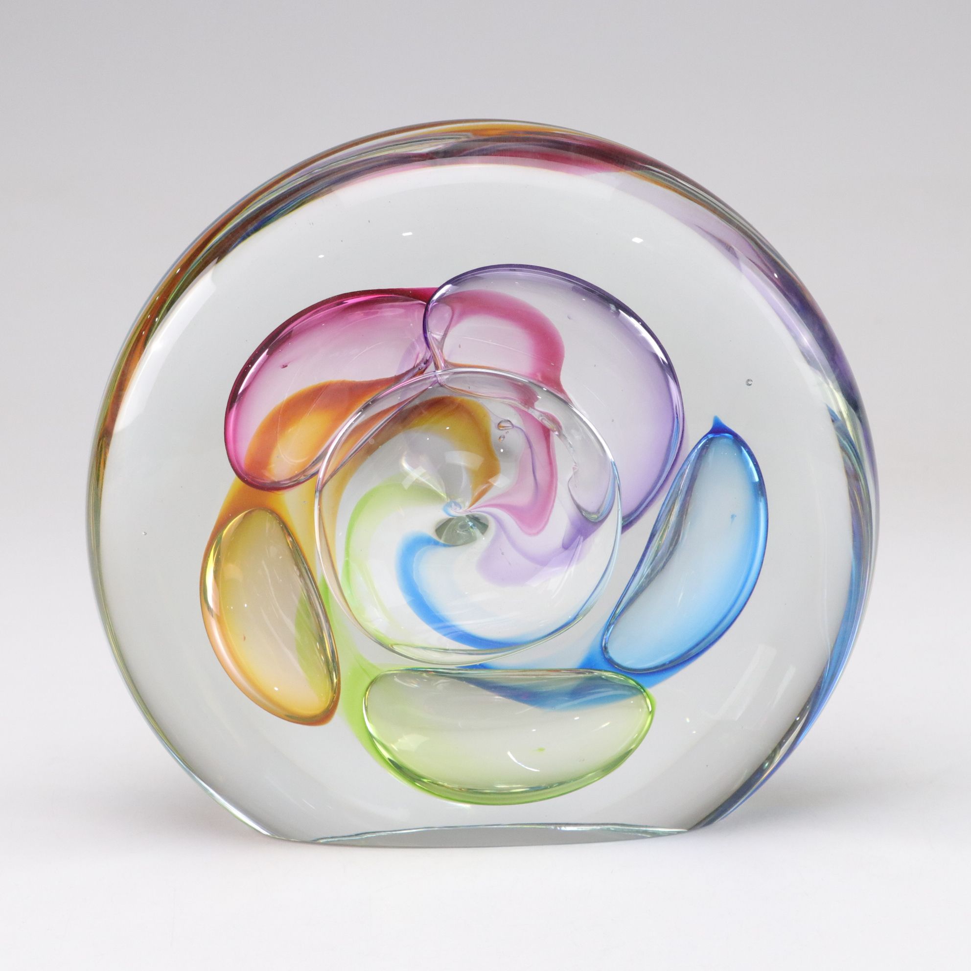 Leon Applebaum Blown Trapped Air Glass Sculpture