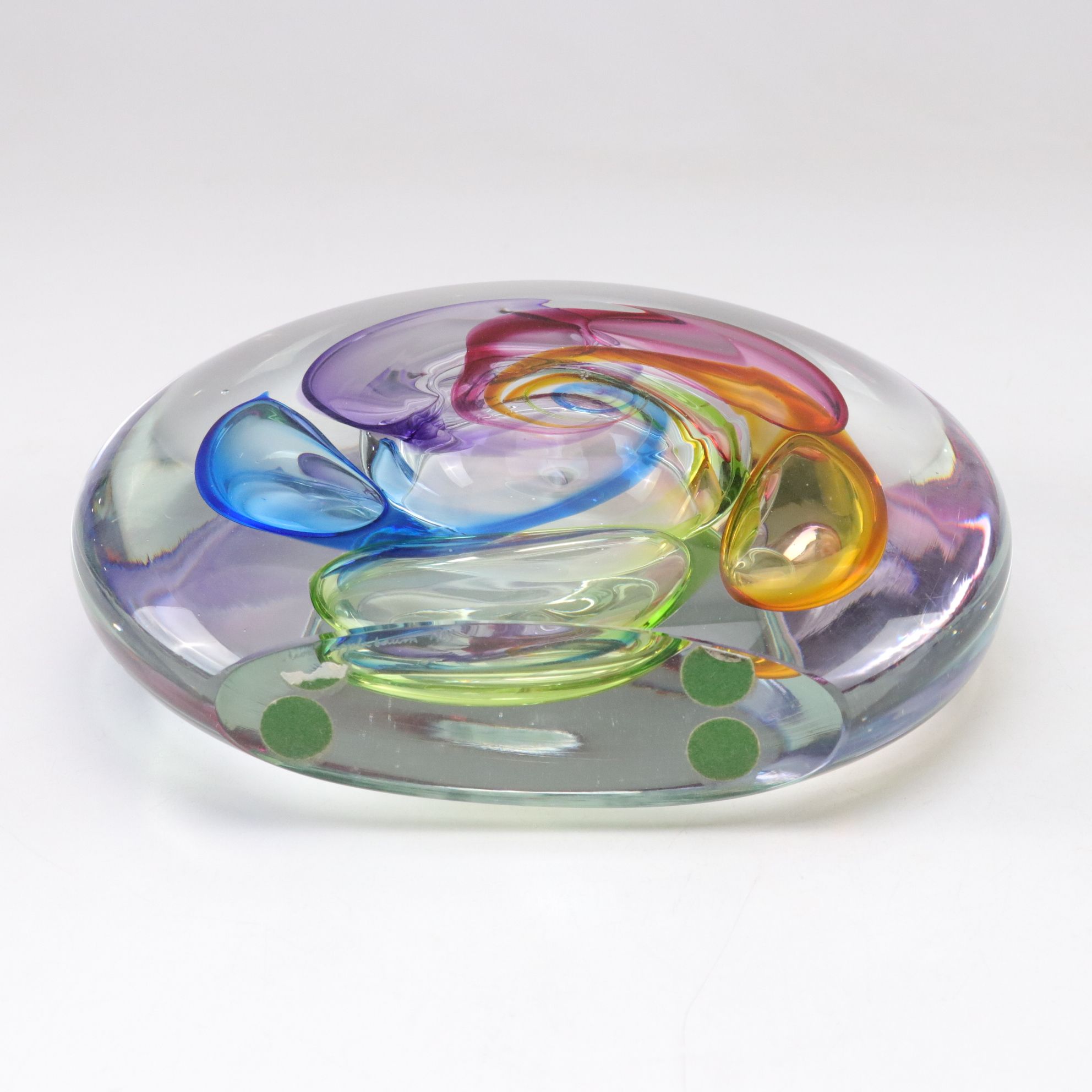 Leon Applebaum Blown Trapped Air Glass Sculpture