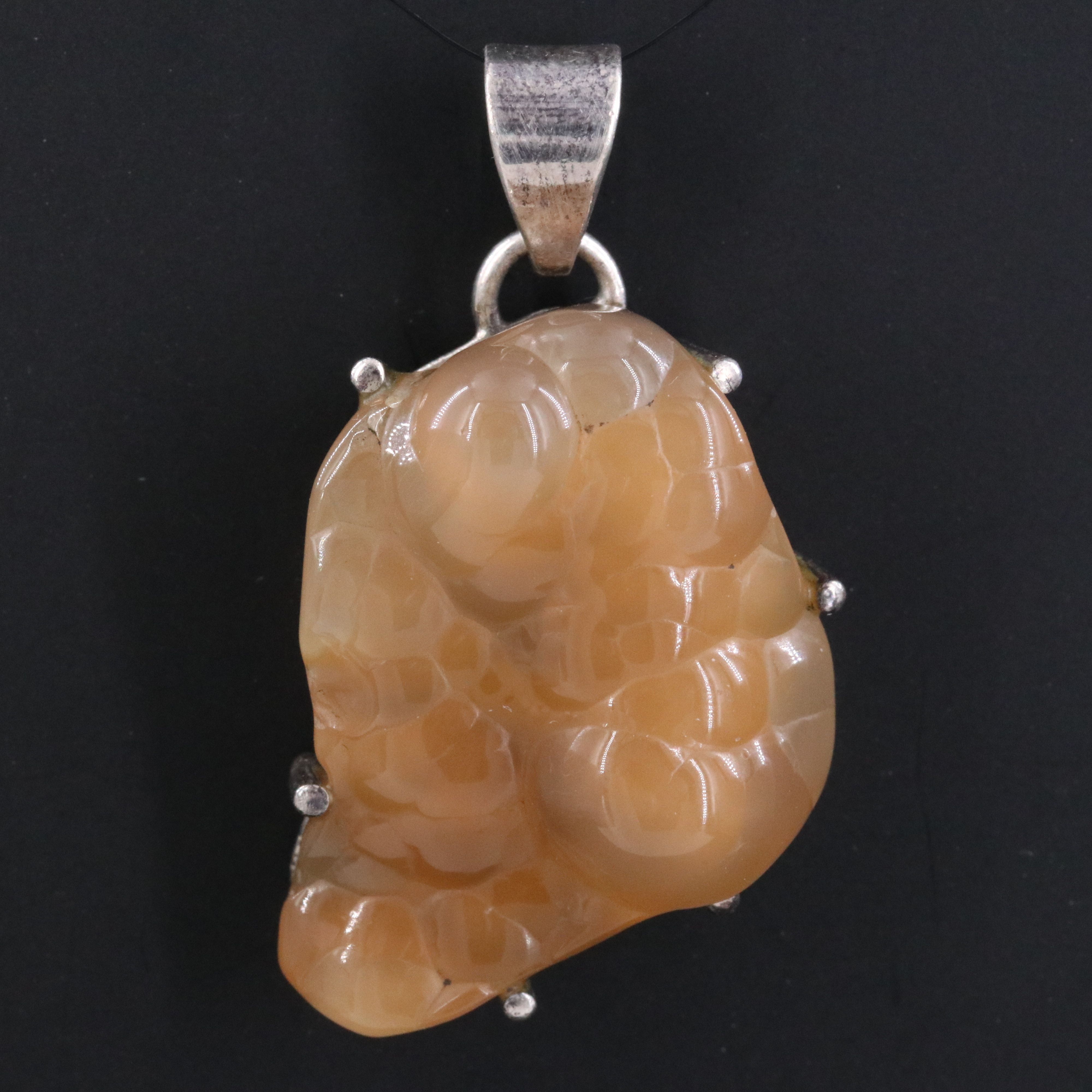 Sterling Botryoidal Chalcedony Pendant