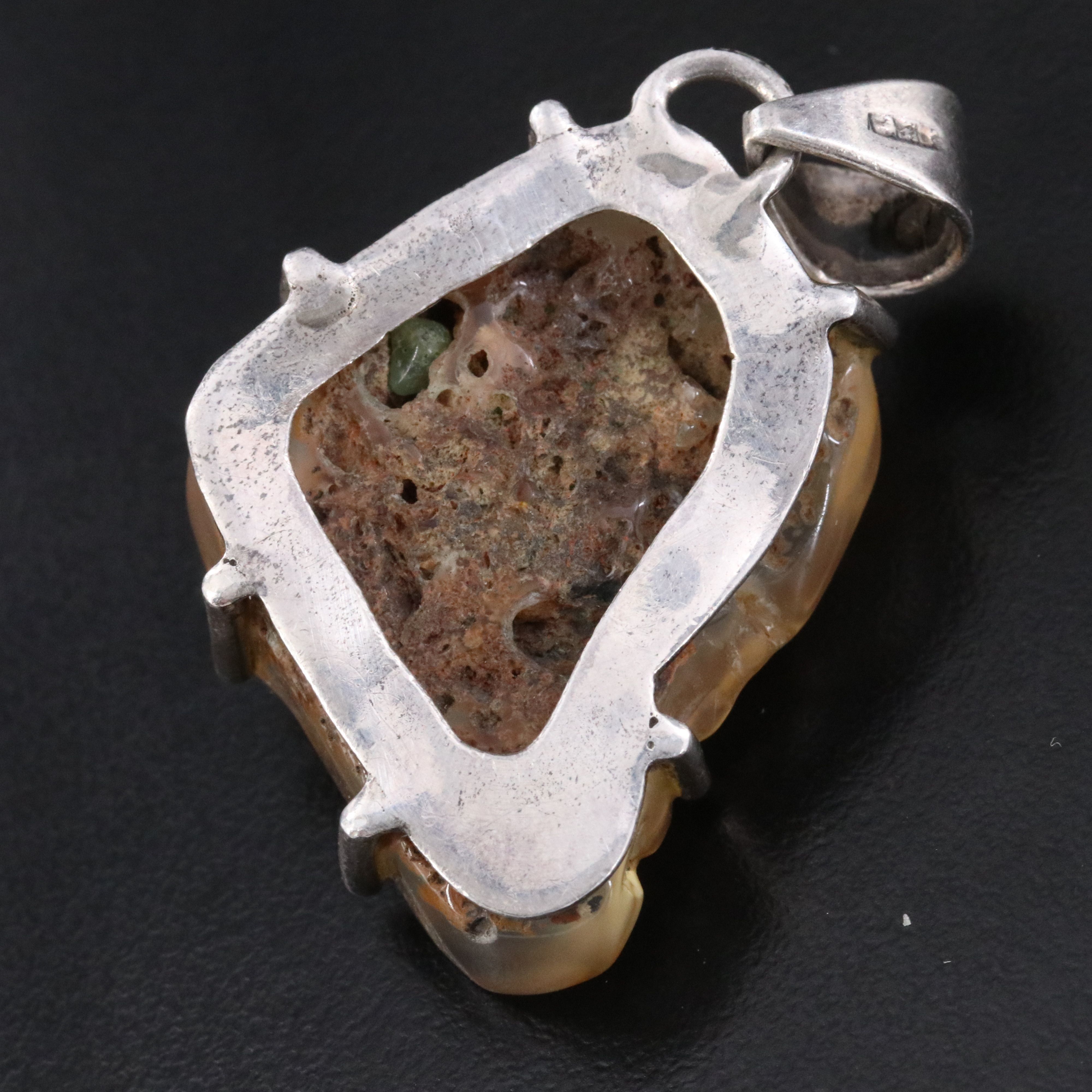 Sterling Botryoidal Chalcedony Pendant