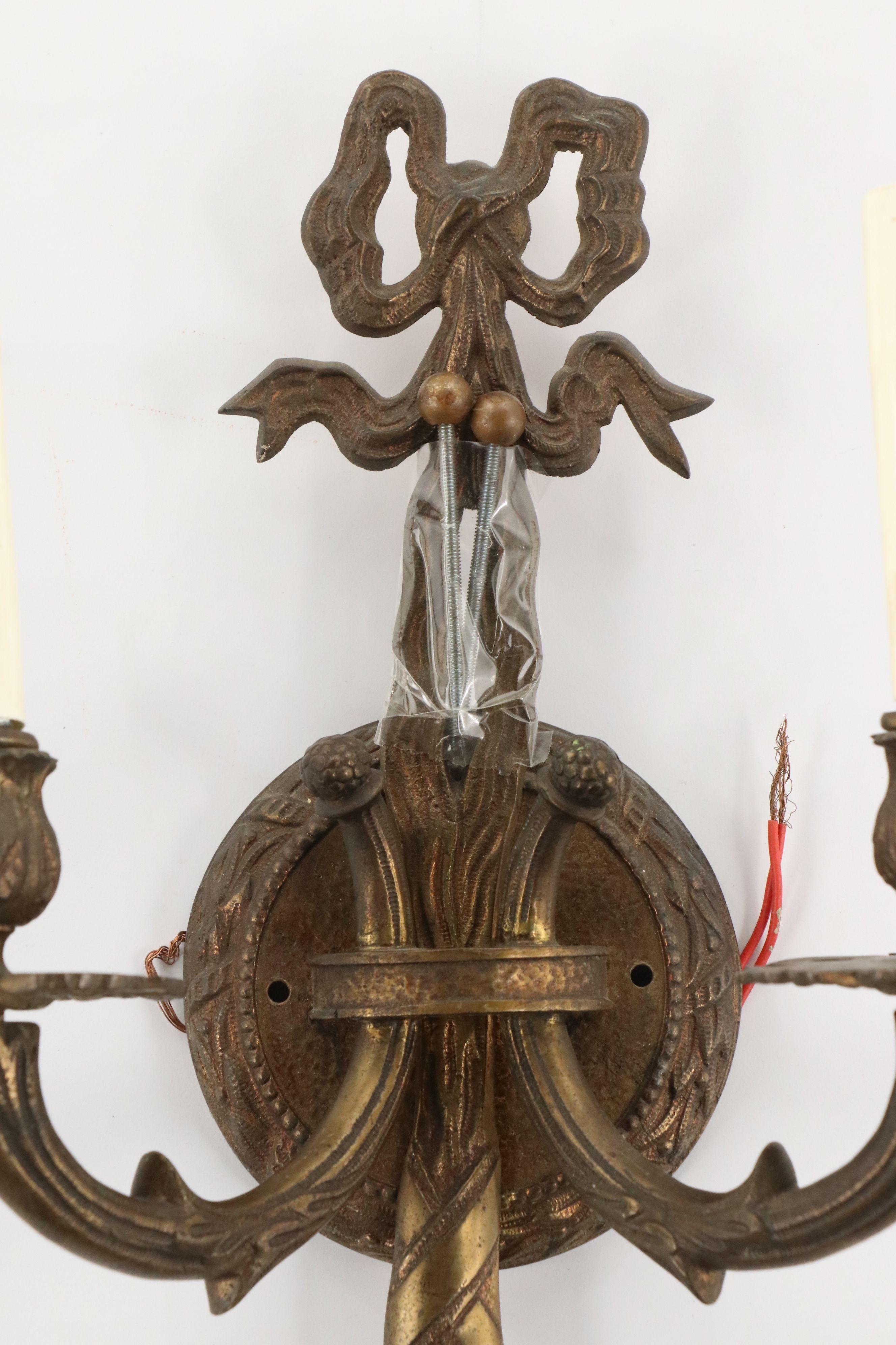 Visual Comfort & Co. "Camille" Antiqued Brass Wall Sconces