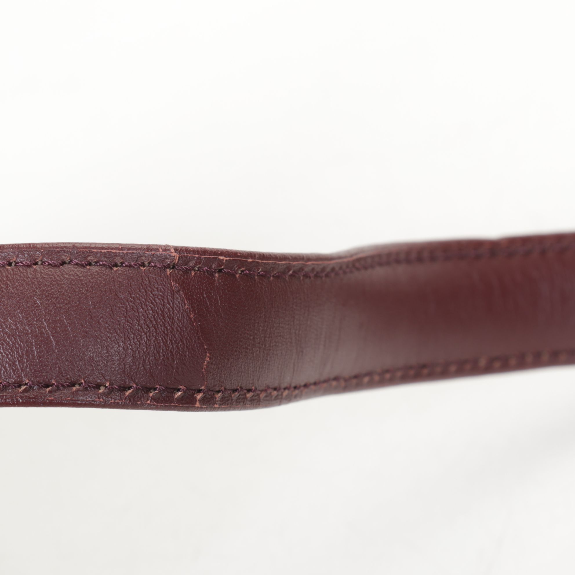 Cartier Must de Cartier Burgundy Leather Envelope Flap Shoulder Bag
