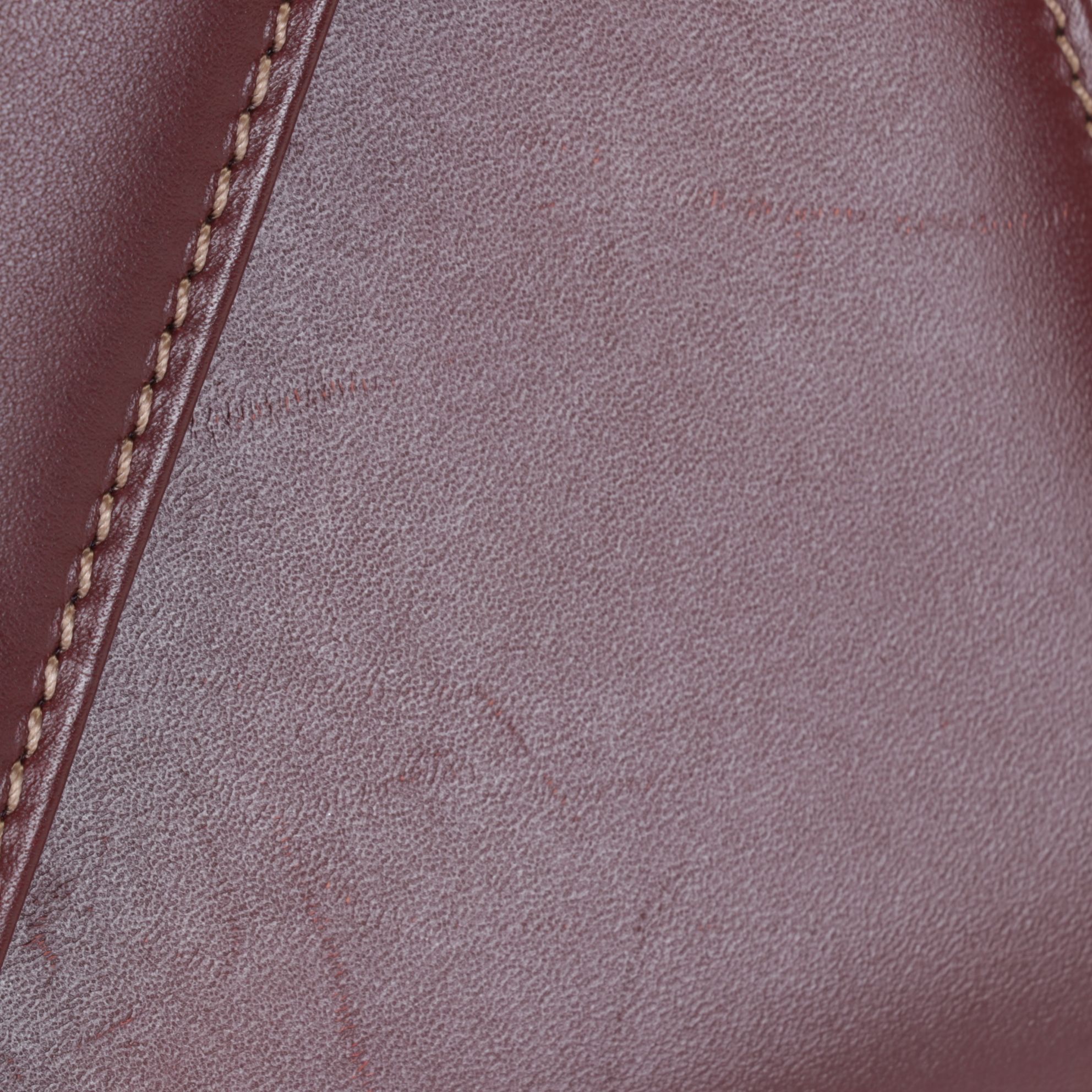 Cartier Must de Cartier Burgundy Leather Envelope Flap Shoulder Bag