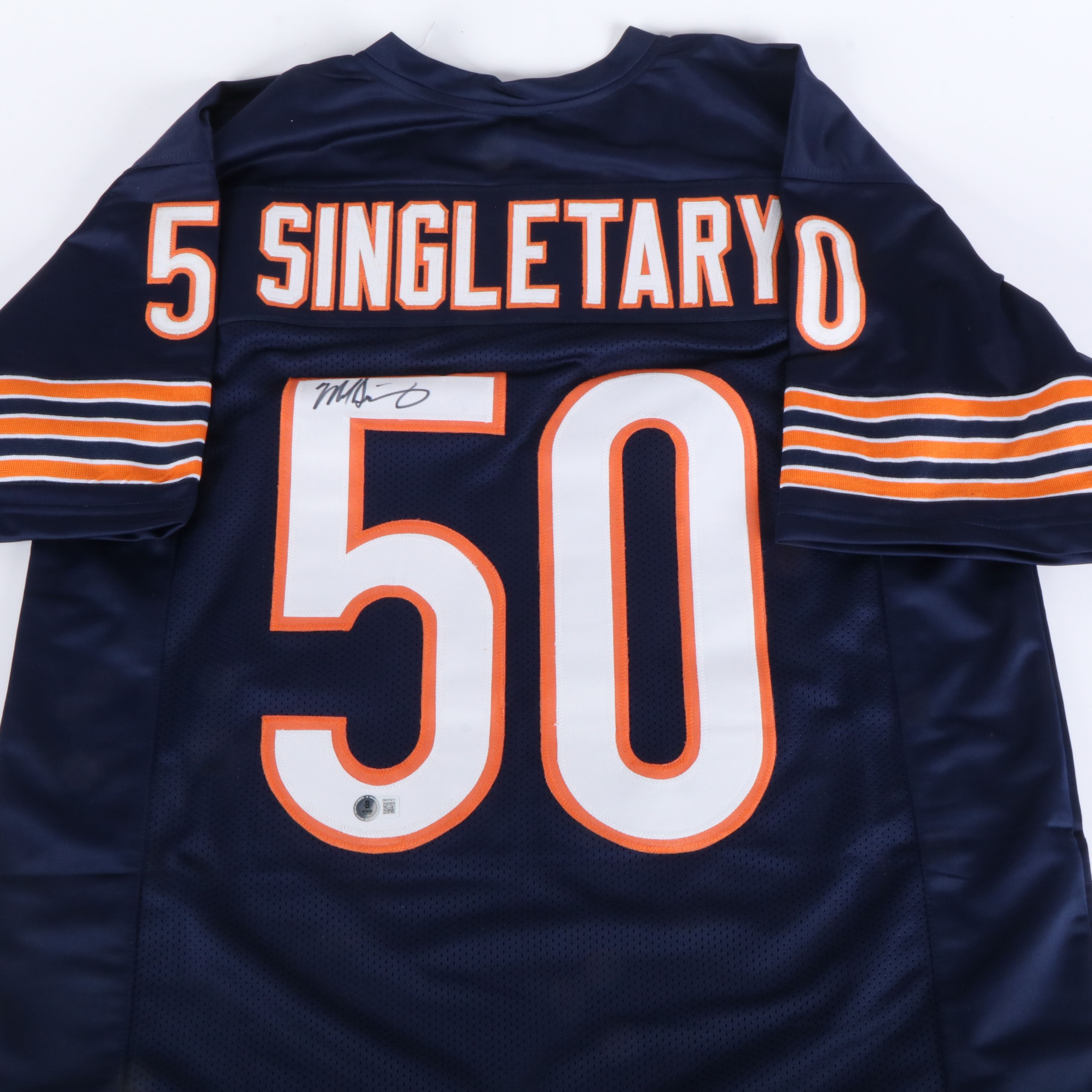 Mike Singletary Signed Chicago Bears Football Jersey, Beckett