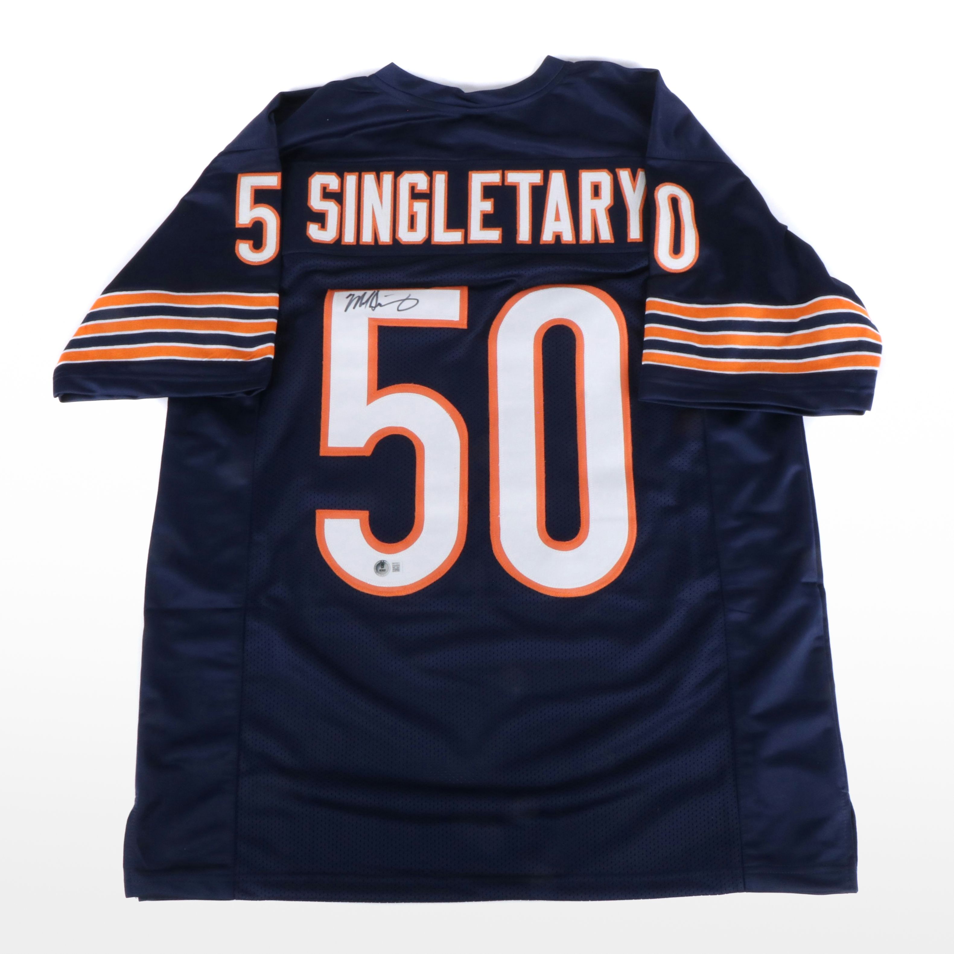 Mike Singletary Signed Chicago Bears Football Jersey, Beckett