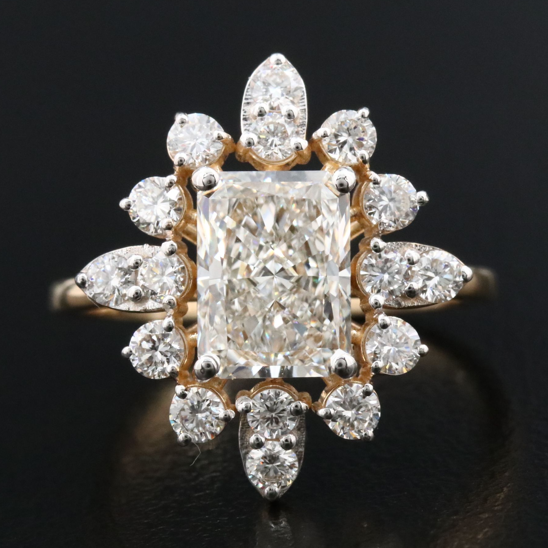 18K 2.65 CTW Lab Grown Diamond Ring with IGI Report