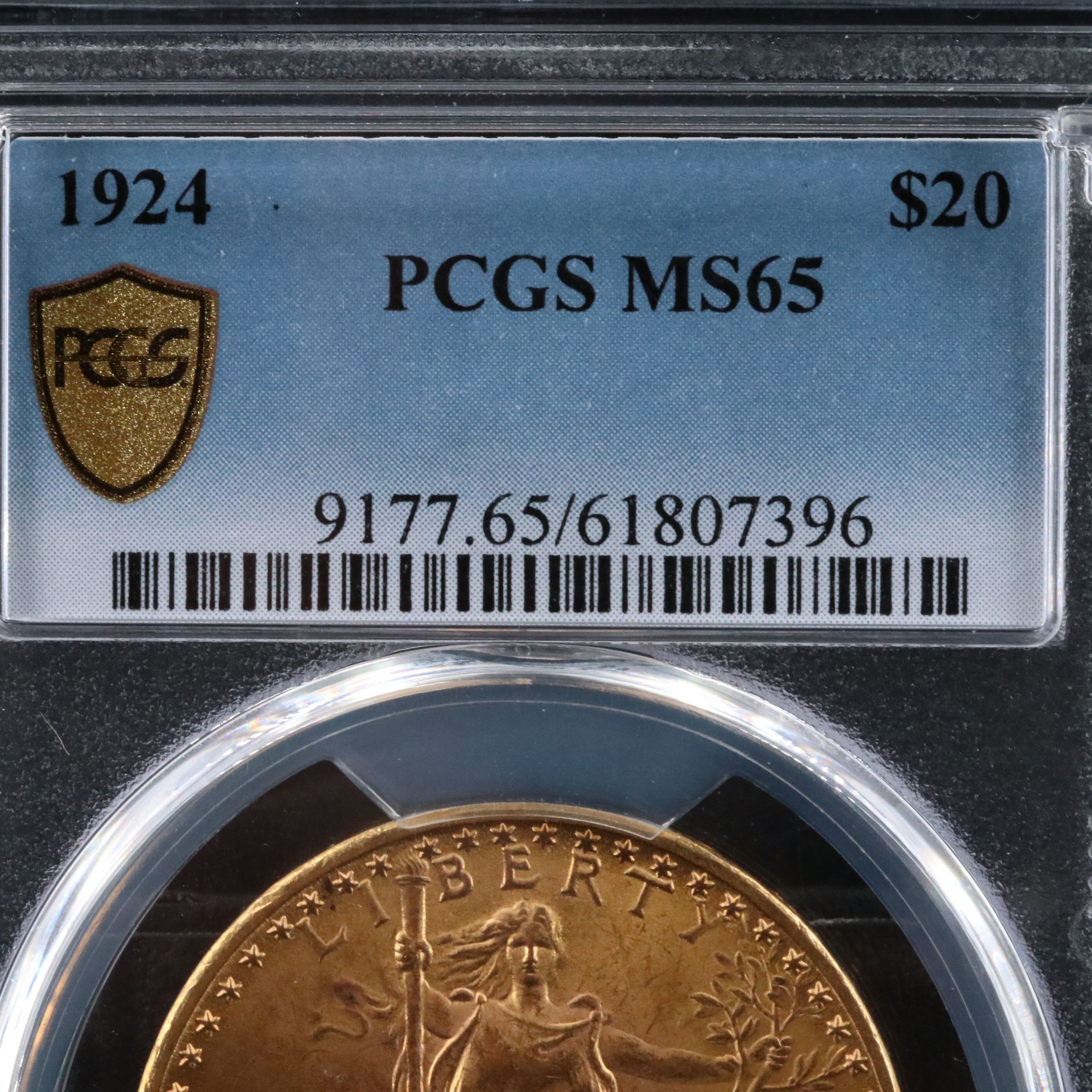 PCGS Graded MS65 1924 St. Gaudens $20 Gold Coin