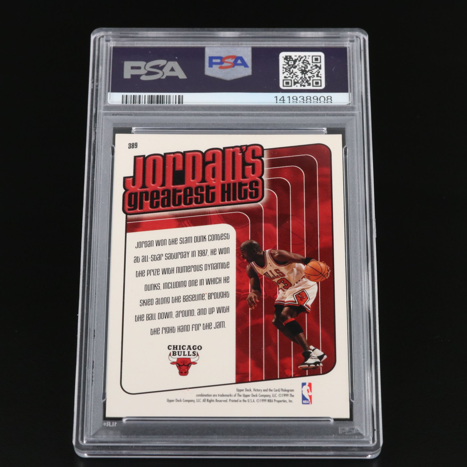 1999 Victory Michael Jordan Chicago Bulls Basketball Card Graded PSA 9