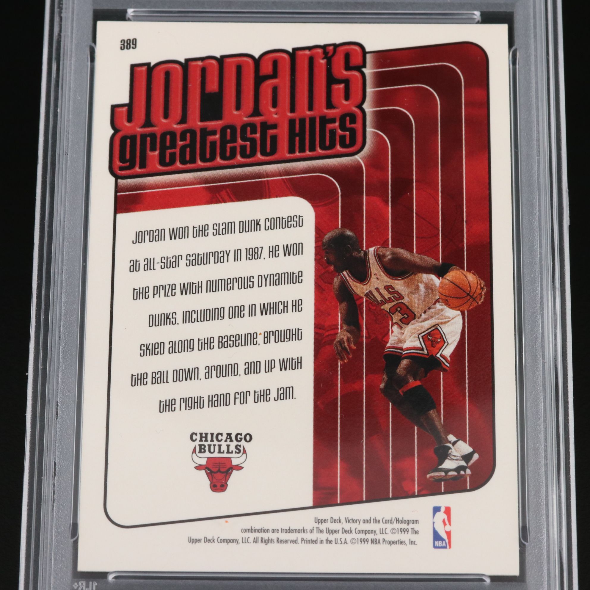 1999 Victory Michael Jordan Chicago Bulls Basketball Card Graded PSA 9