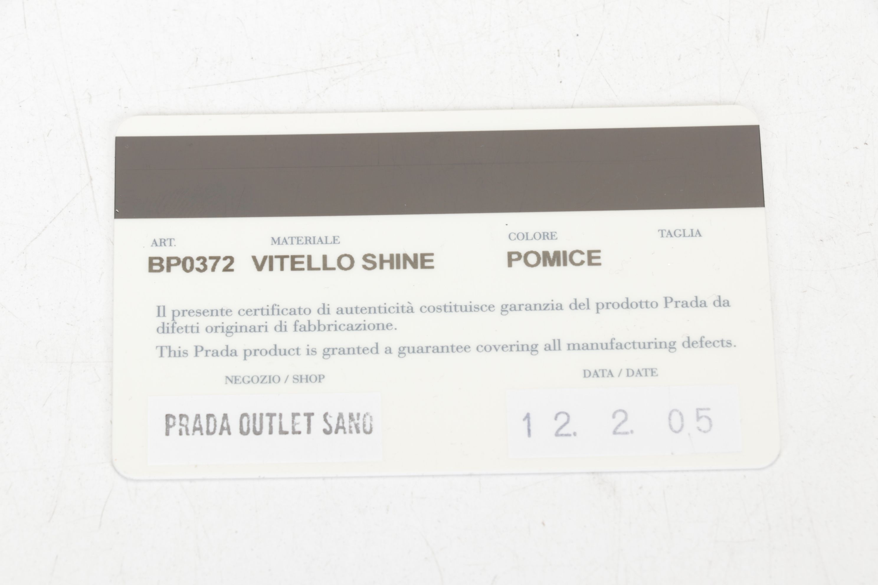 Prada Ruched Two-Way Mini Bag in Pomice Vitello Shine Leather