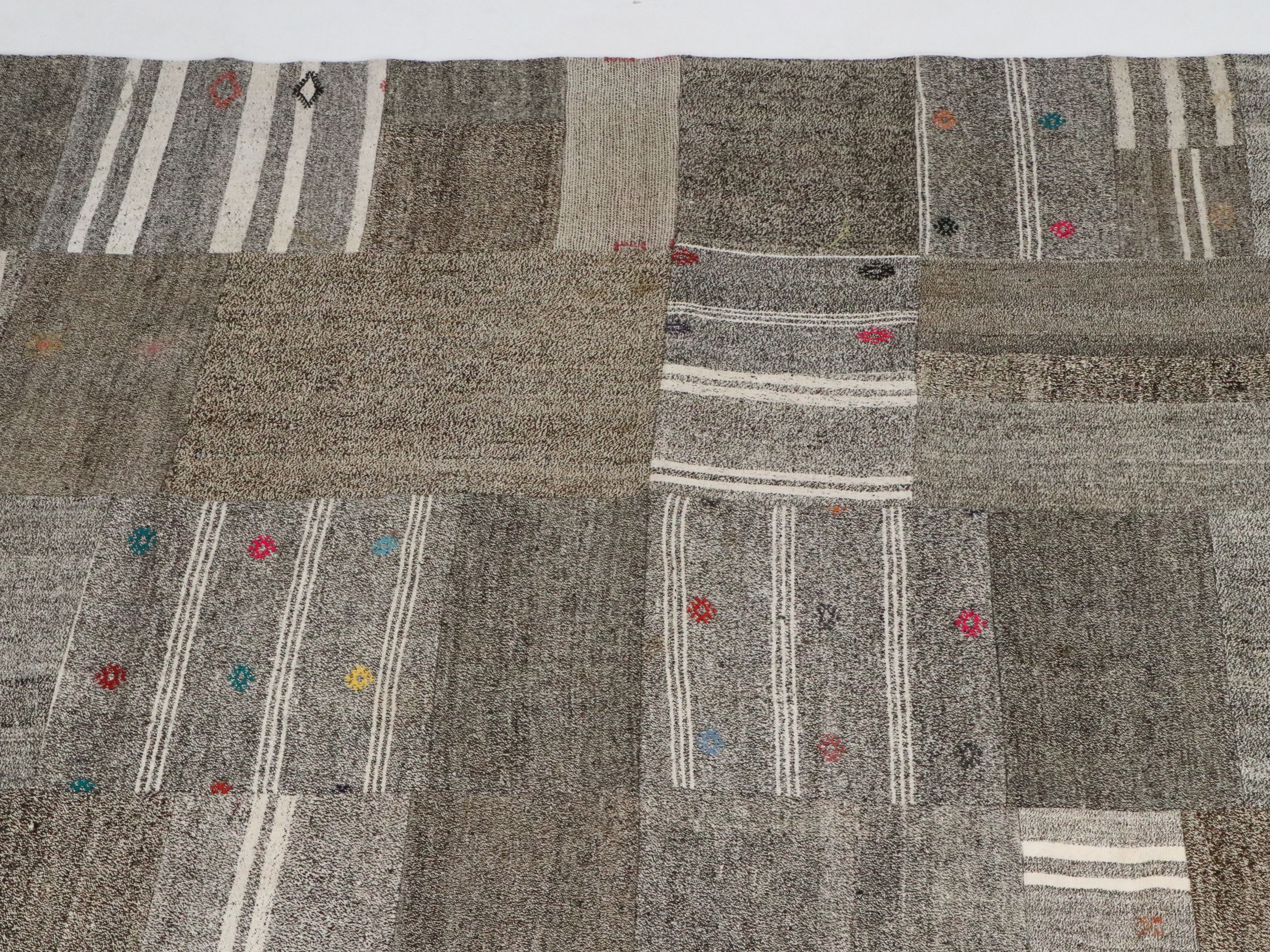 9'9 x 13' Handmade Turkish Patchwork Room Sized Rug