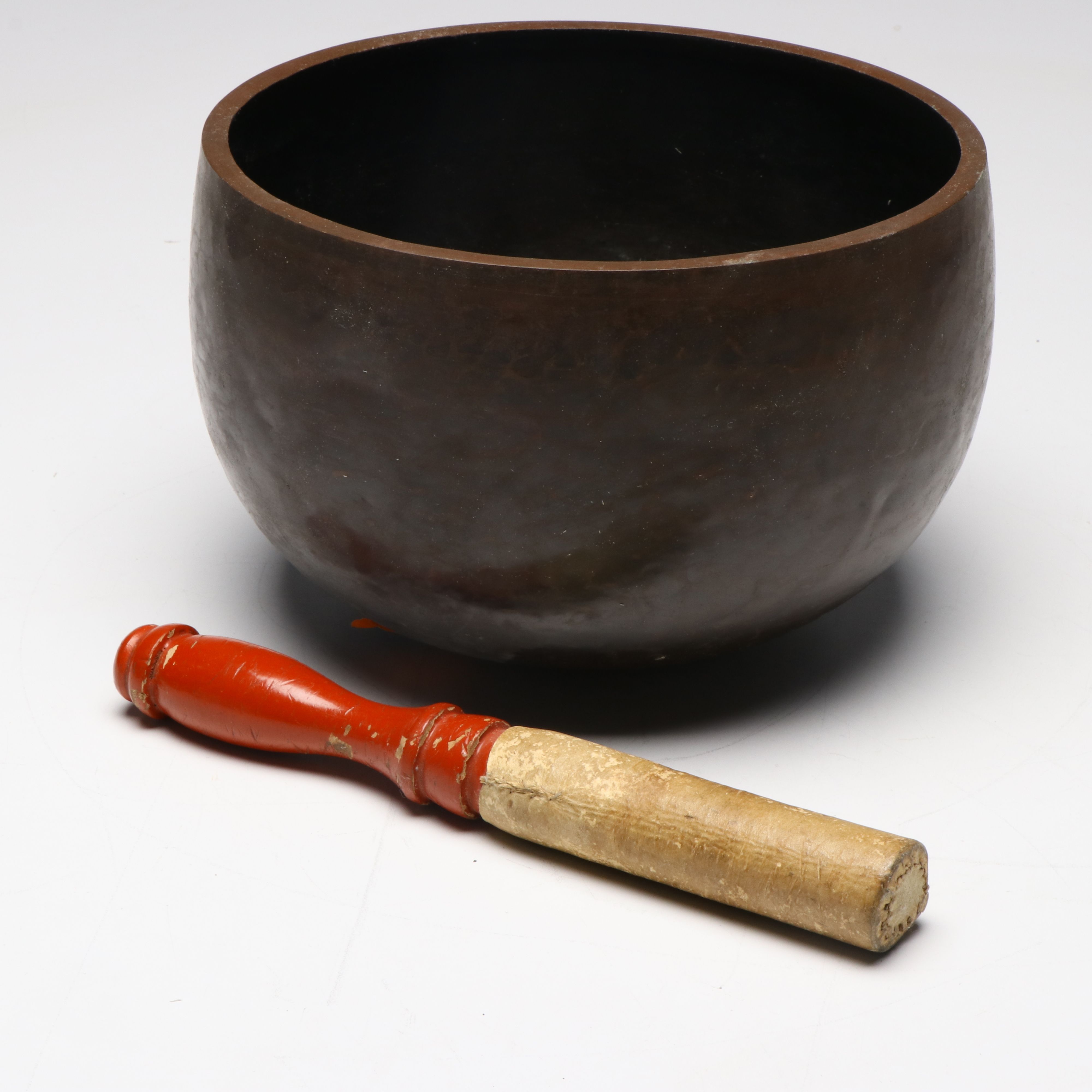 Tibetan Hammered Metal Singing Bowl with Mallet