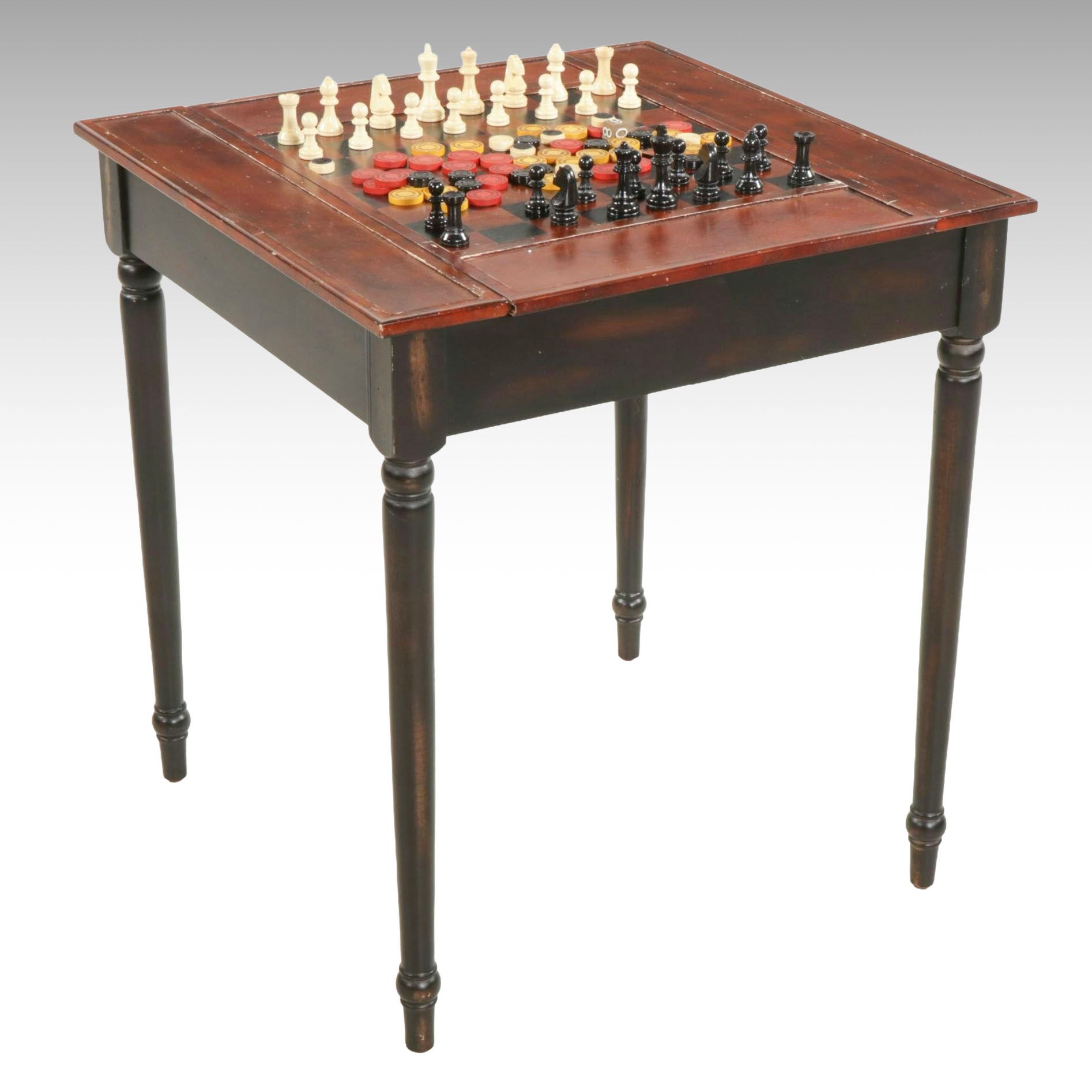 Game Table with Reversible Top and Internal Storage, Late 20th to 21st Century