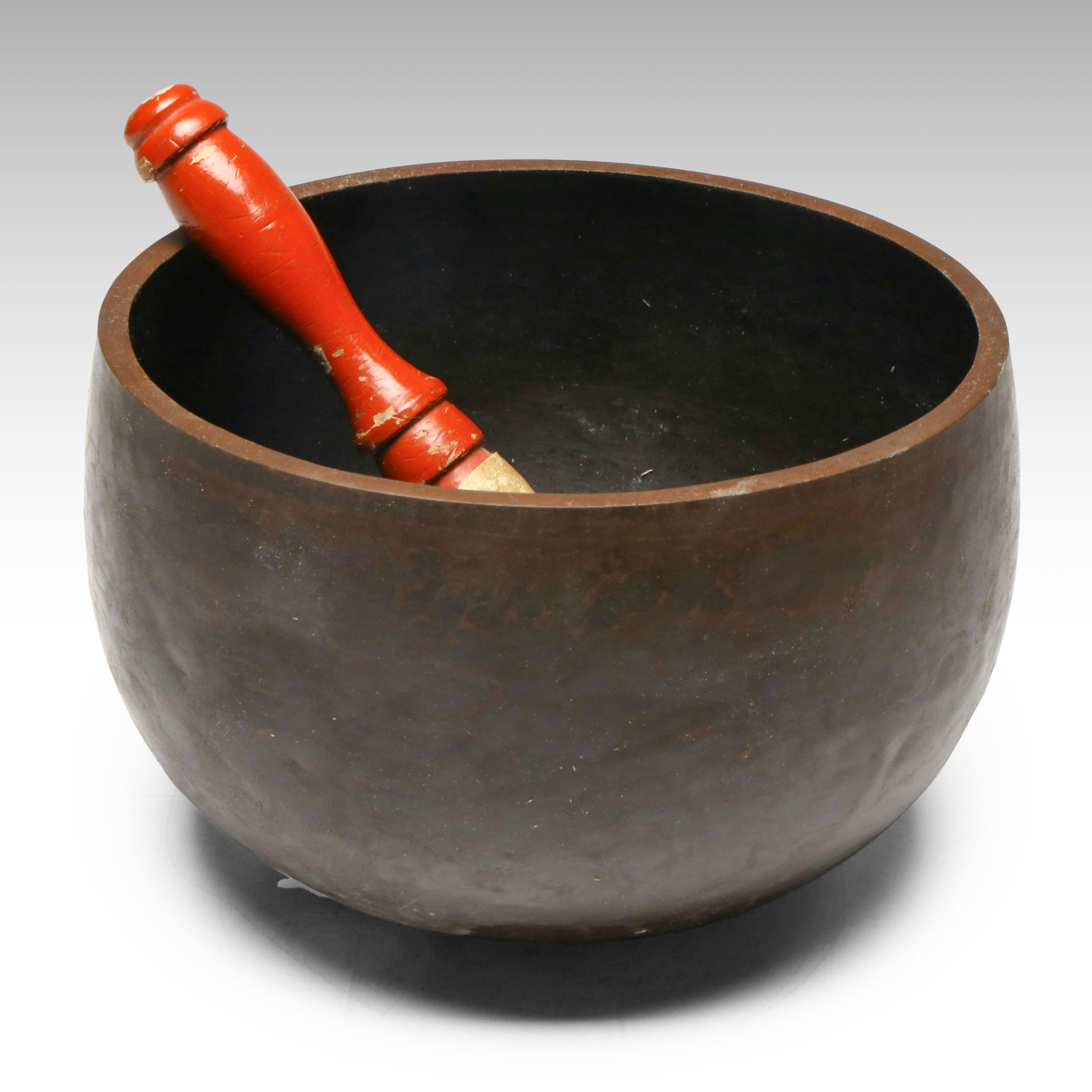 Tibetan Hammered Metal Singing Bowl with Mallet