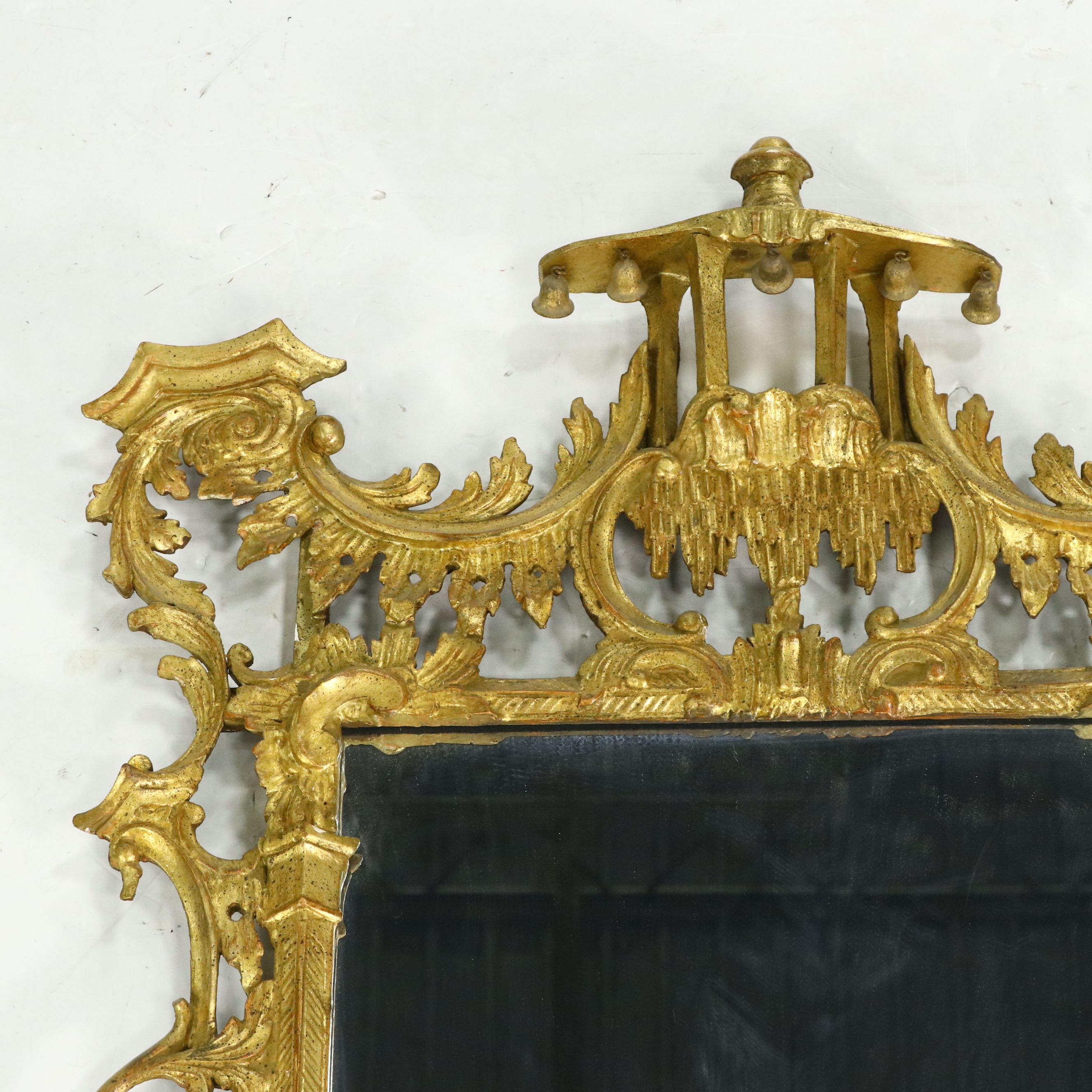 Chinese Chippendale Style Giltwood Pagoda Mirror