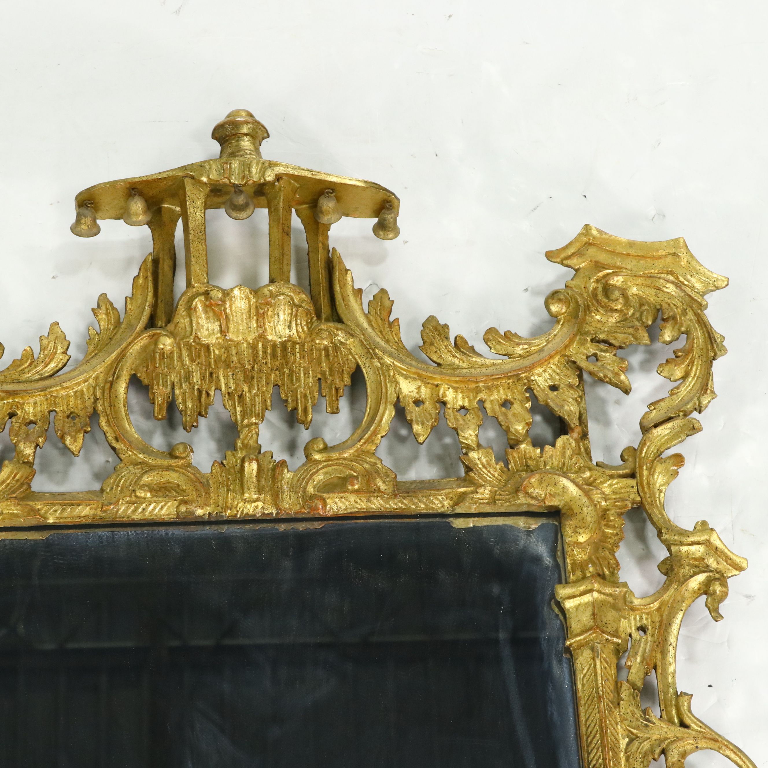 Chinese Chippendale Style Giltwood Pagoda Mirror