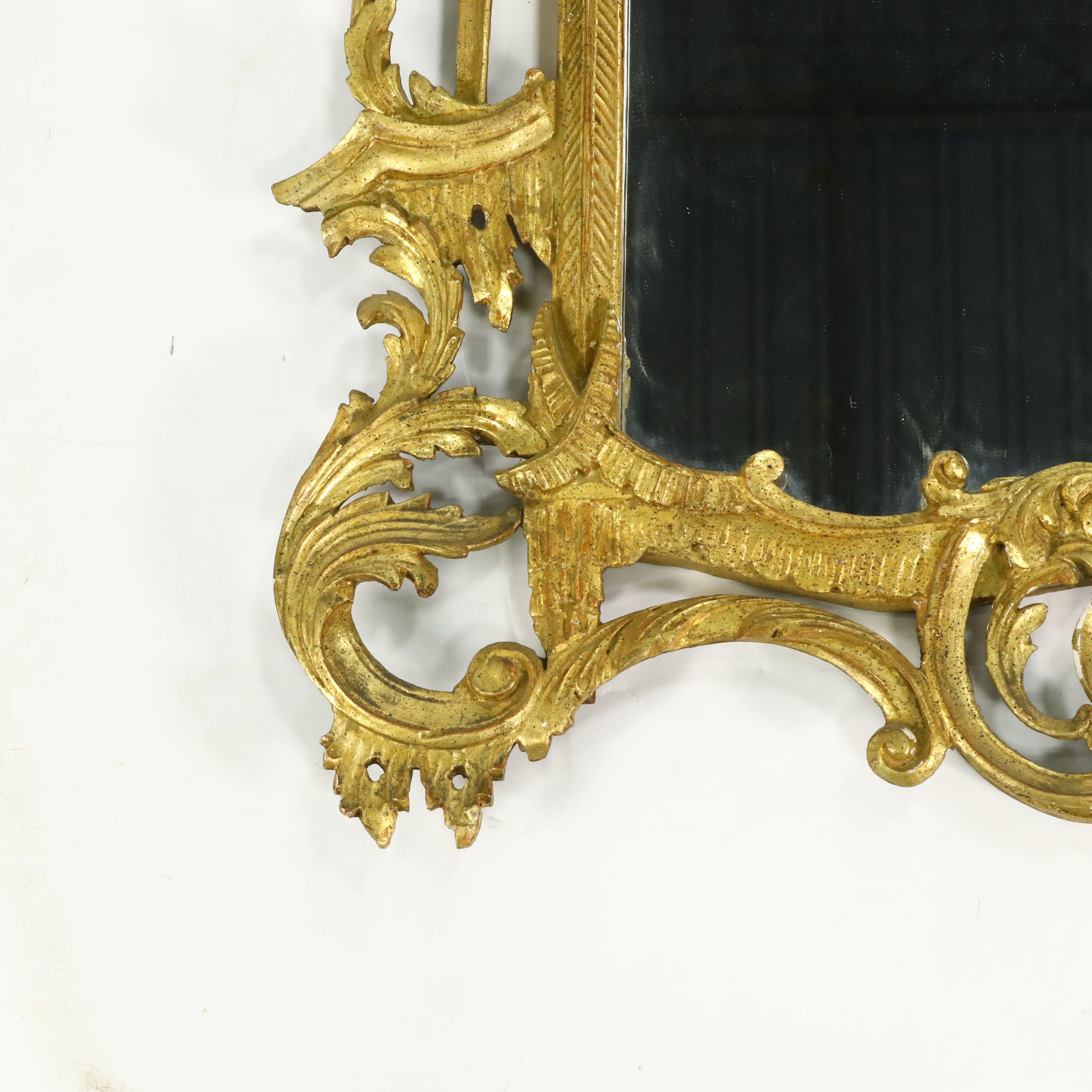 Chinese Chippendale Style Giltwood Pagoda Mirror