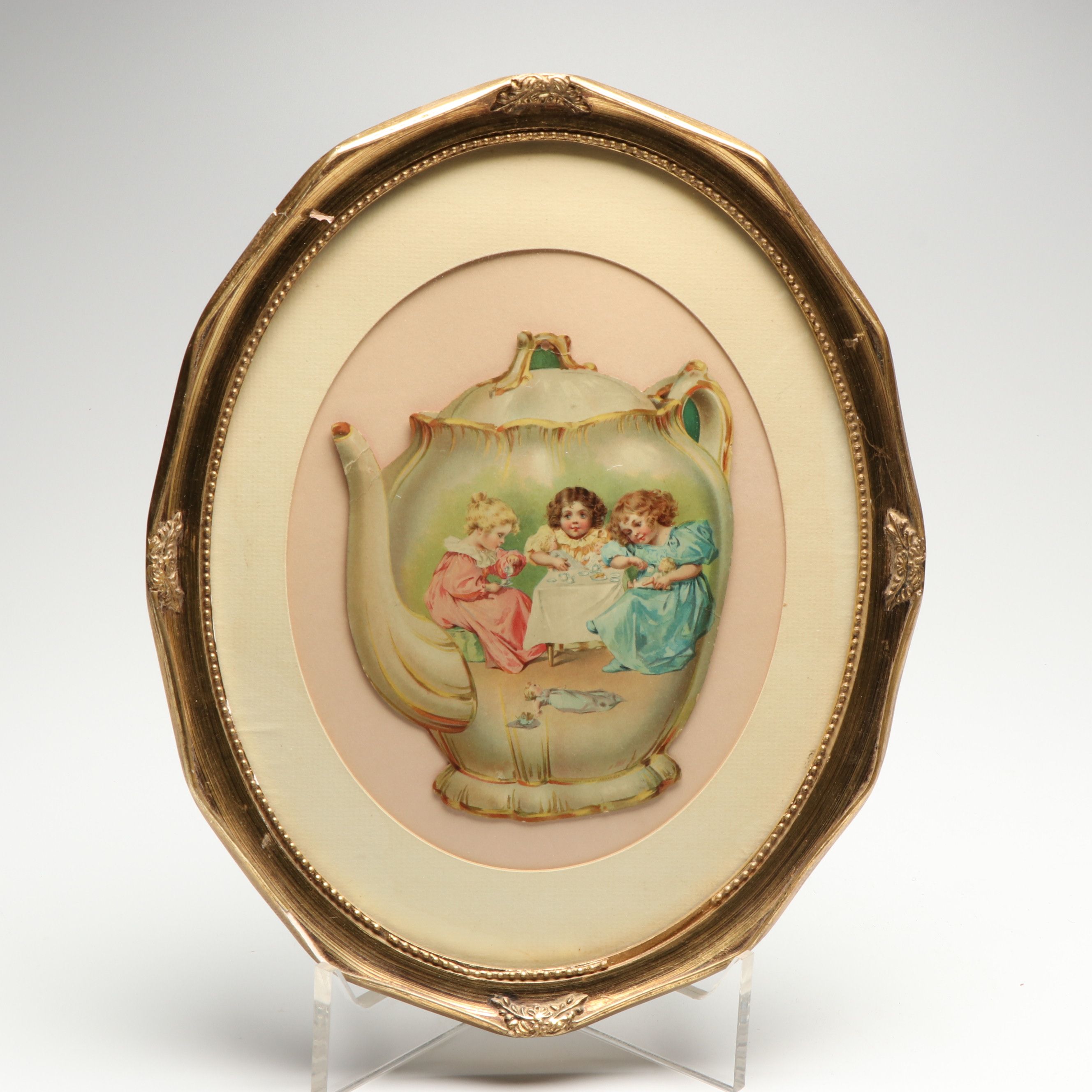 Victorian Style Transfer Print Cutout Framed Wall Art