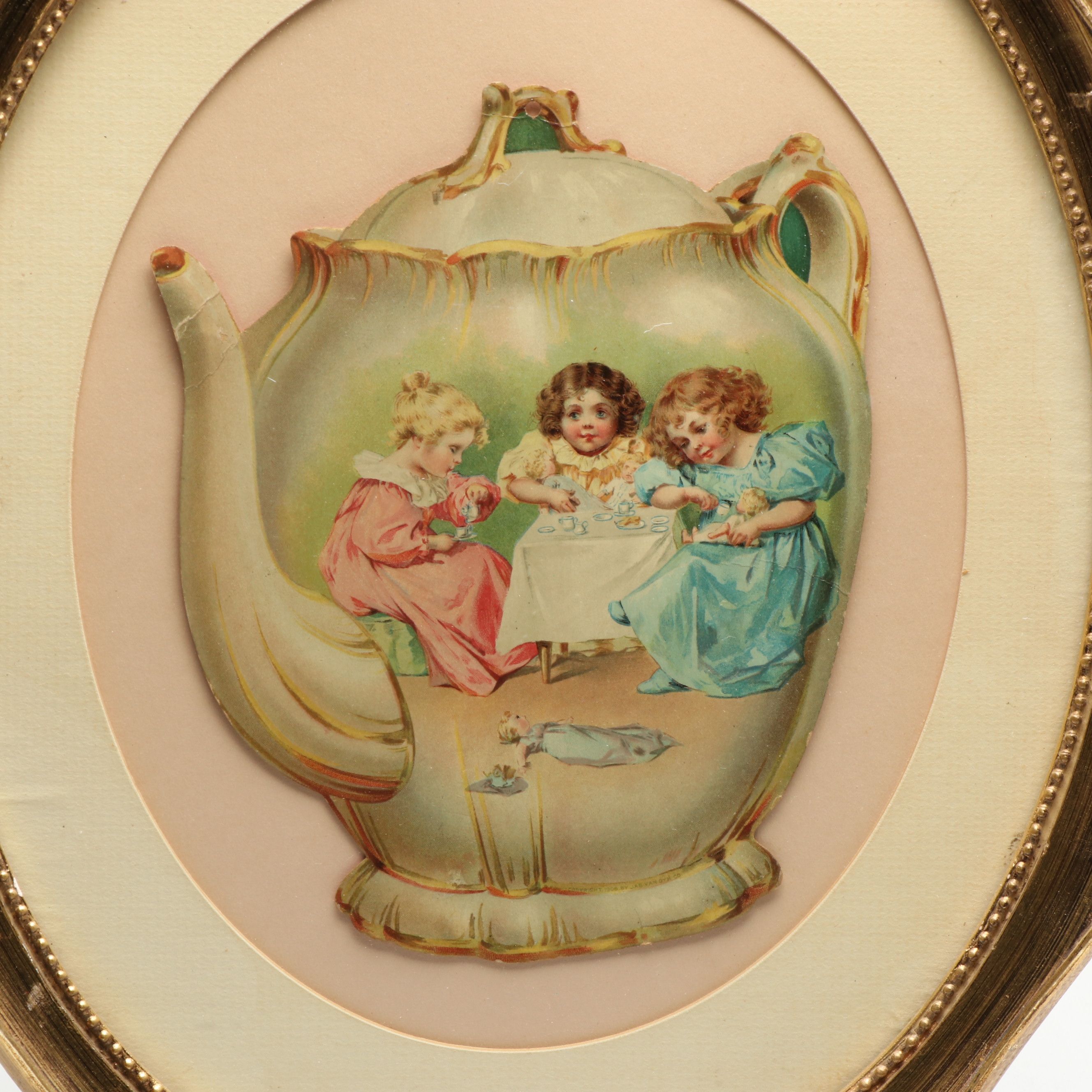 Victorian Style Transfer Print Cutout Framed Wall Art