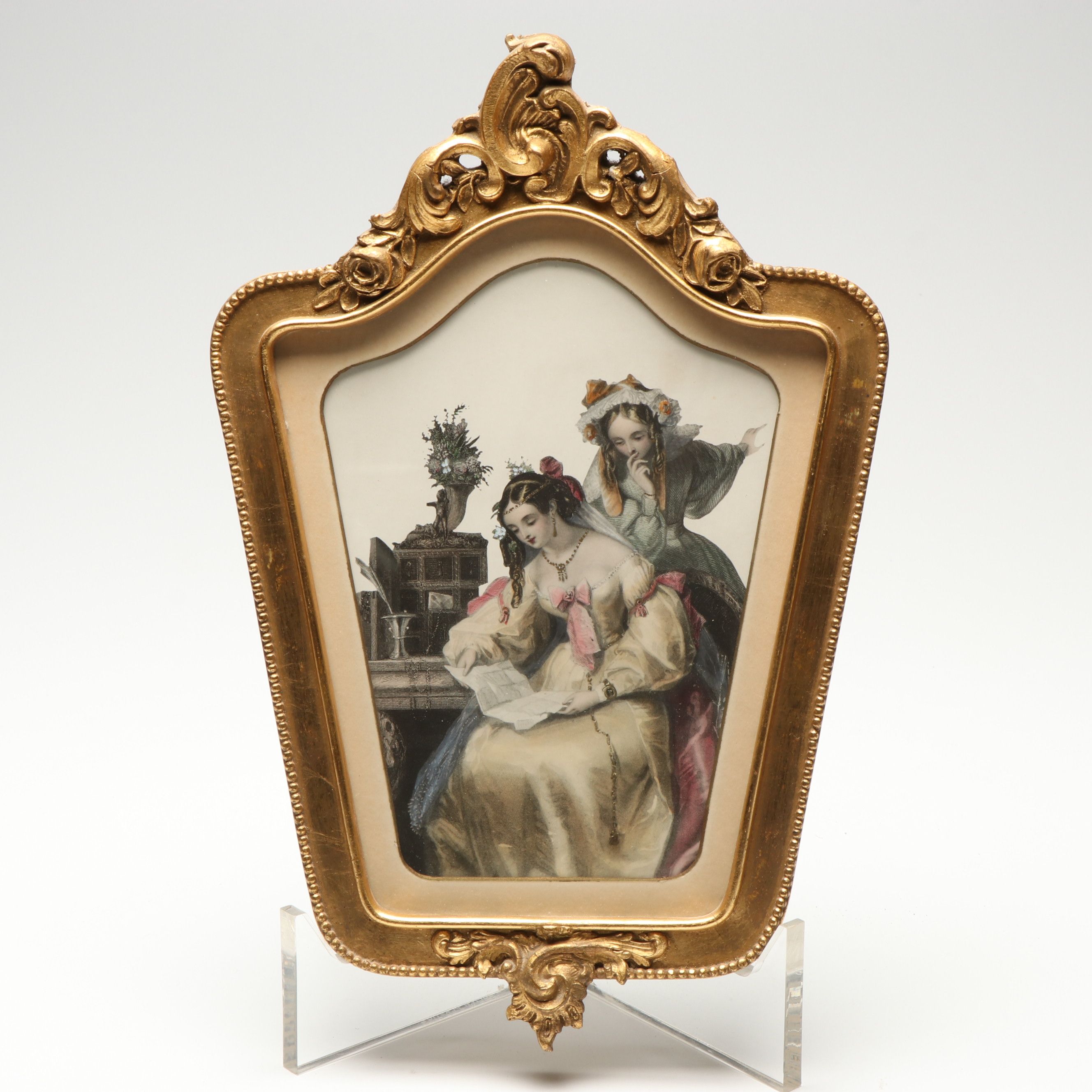 Victorian Style Transfer Print Cutout Framed Wall Art