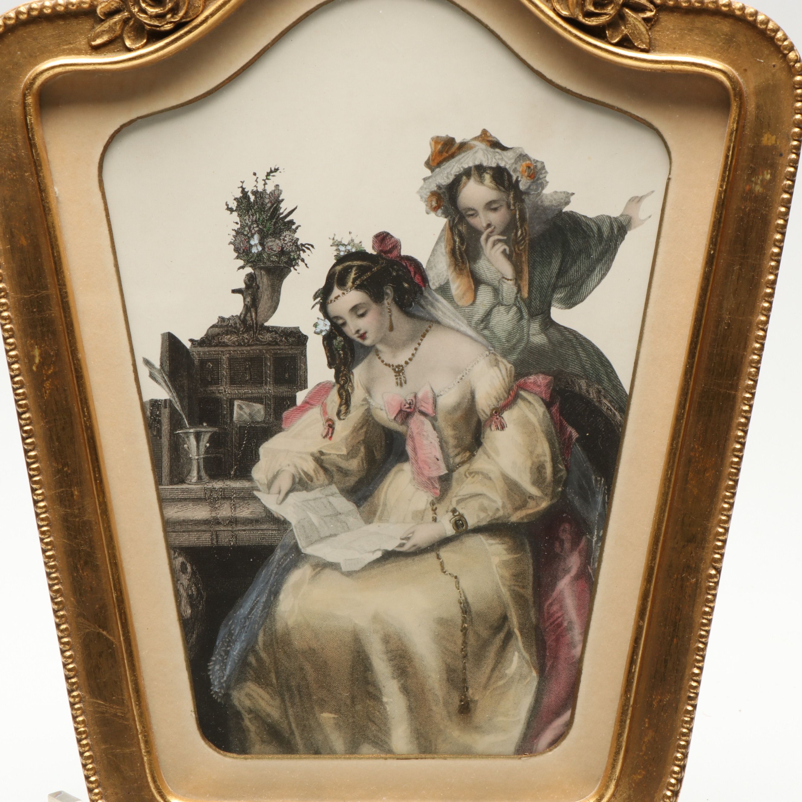Victorian Style Transfer Print Cutout Framed Wall Art