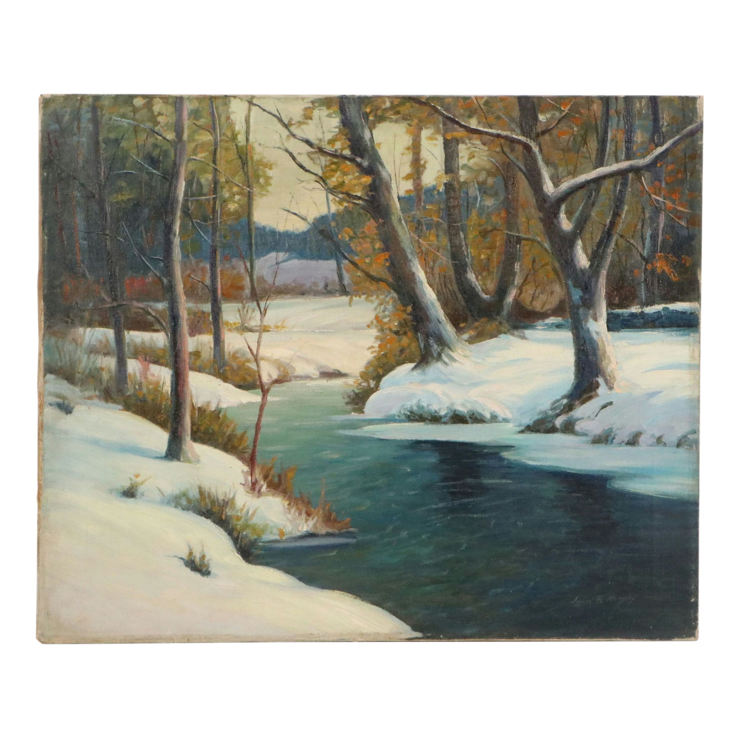 John F. Murphy Landscape Oil Painting "Winter"