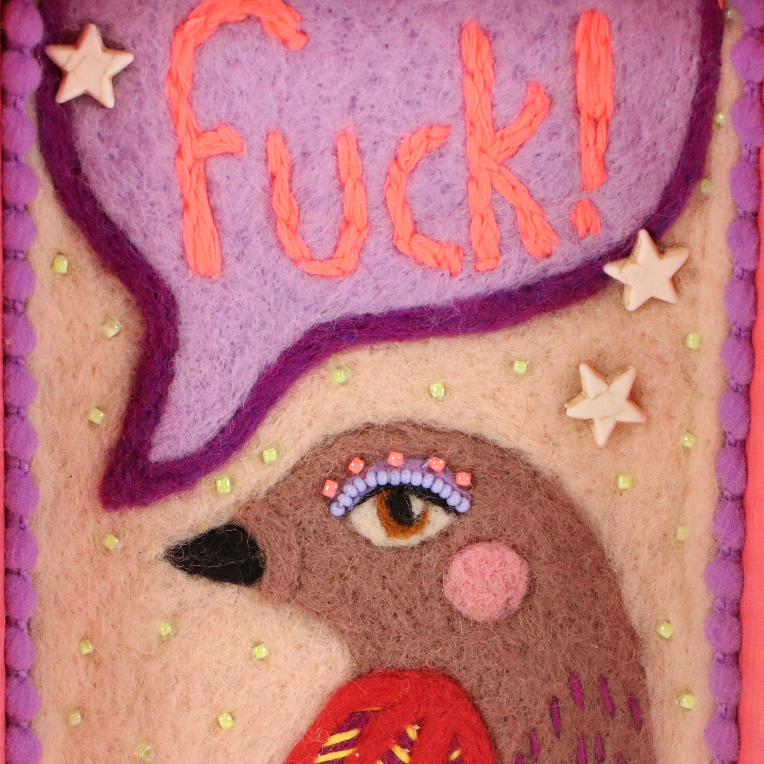 Sarah Miller Mixed Media Wall Hanging of Naughty Bird, Circa 2026