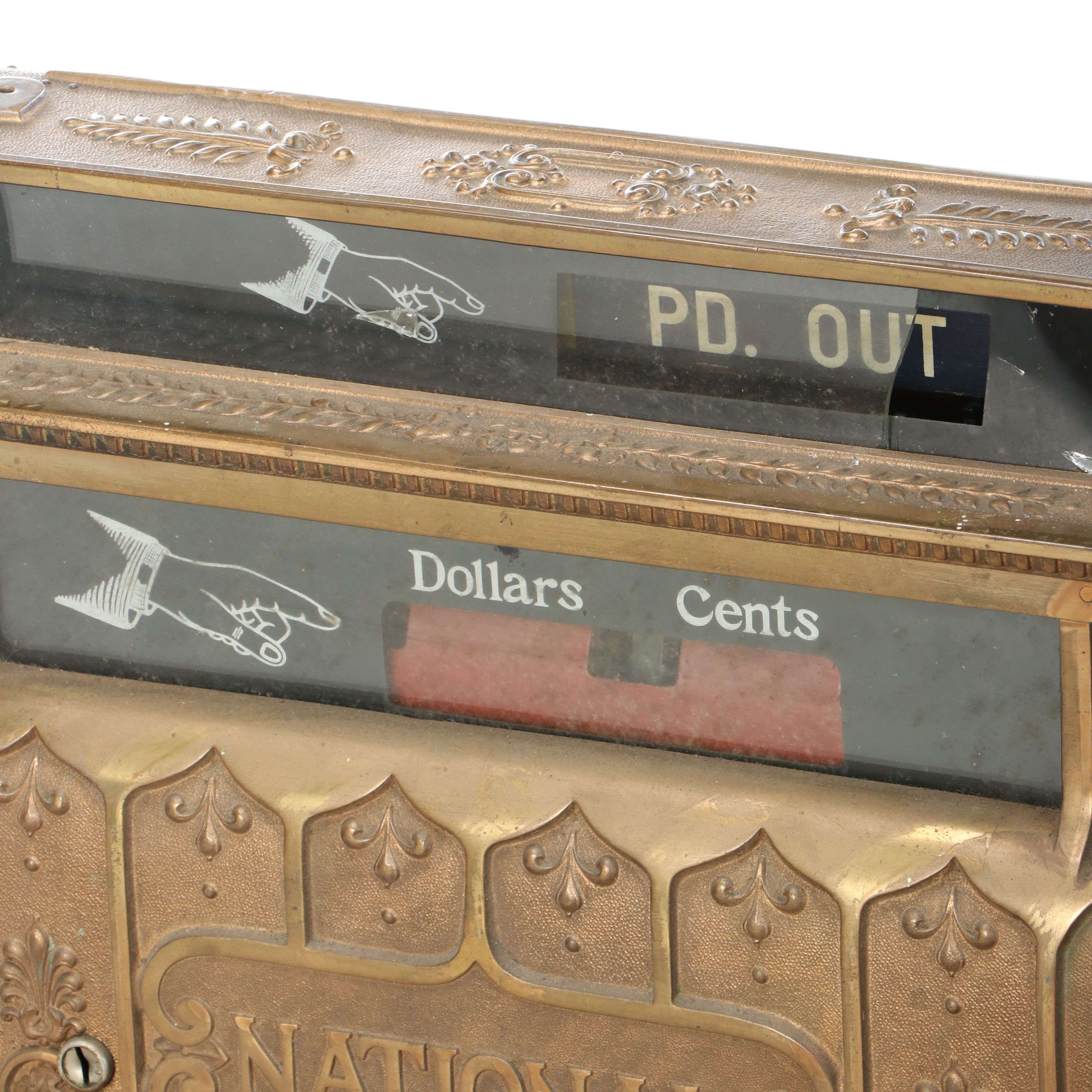 Ohio Made National Cash Register Model 452 Brass Register, Early 20th Century