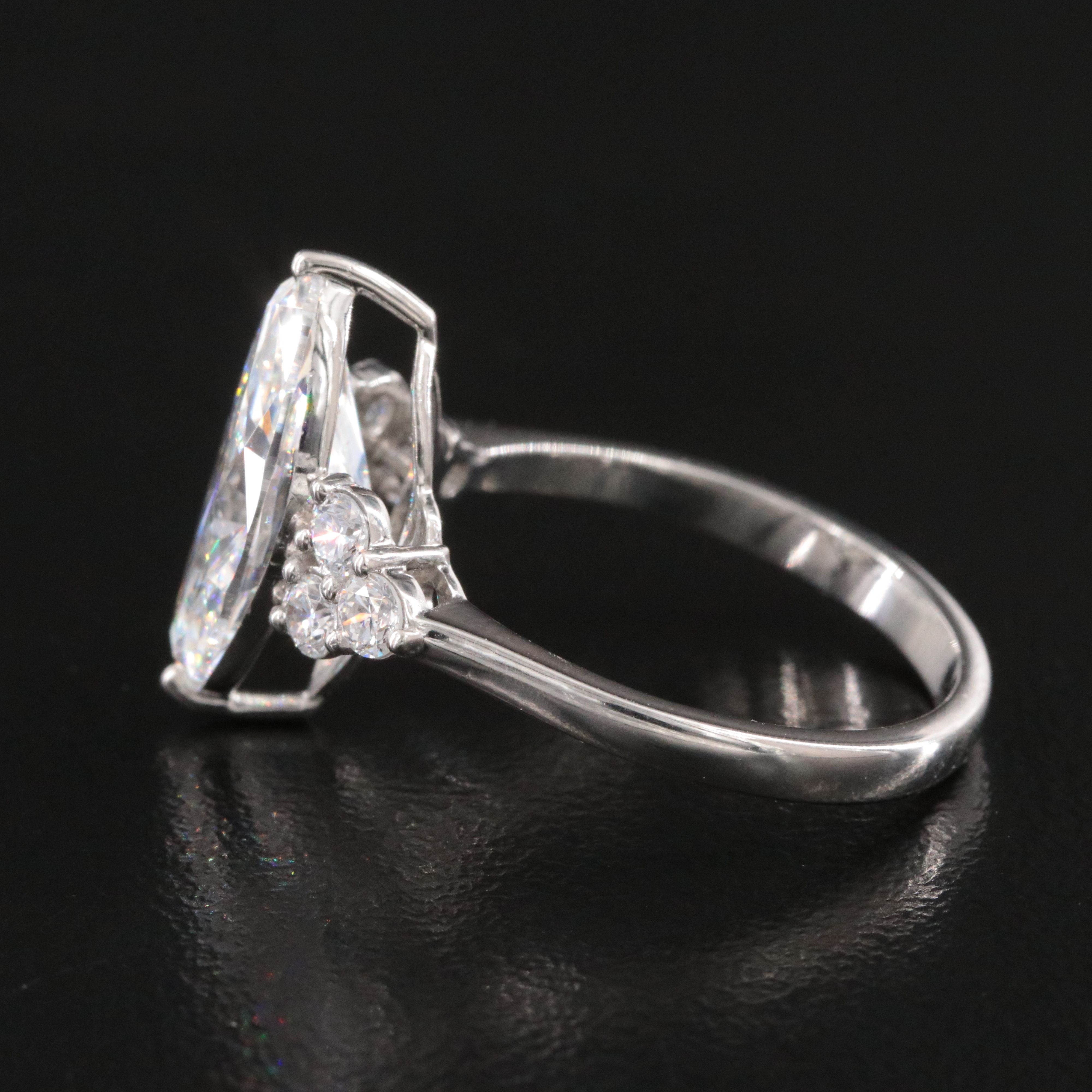 Platinum 3.36 CTW Lab Grown Diamond Ring with IGI Report