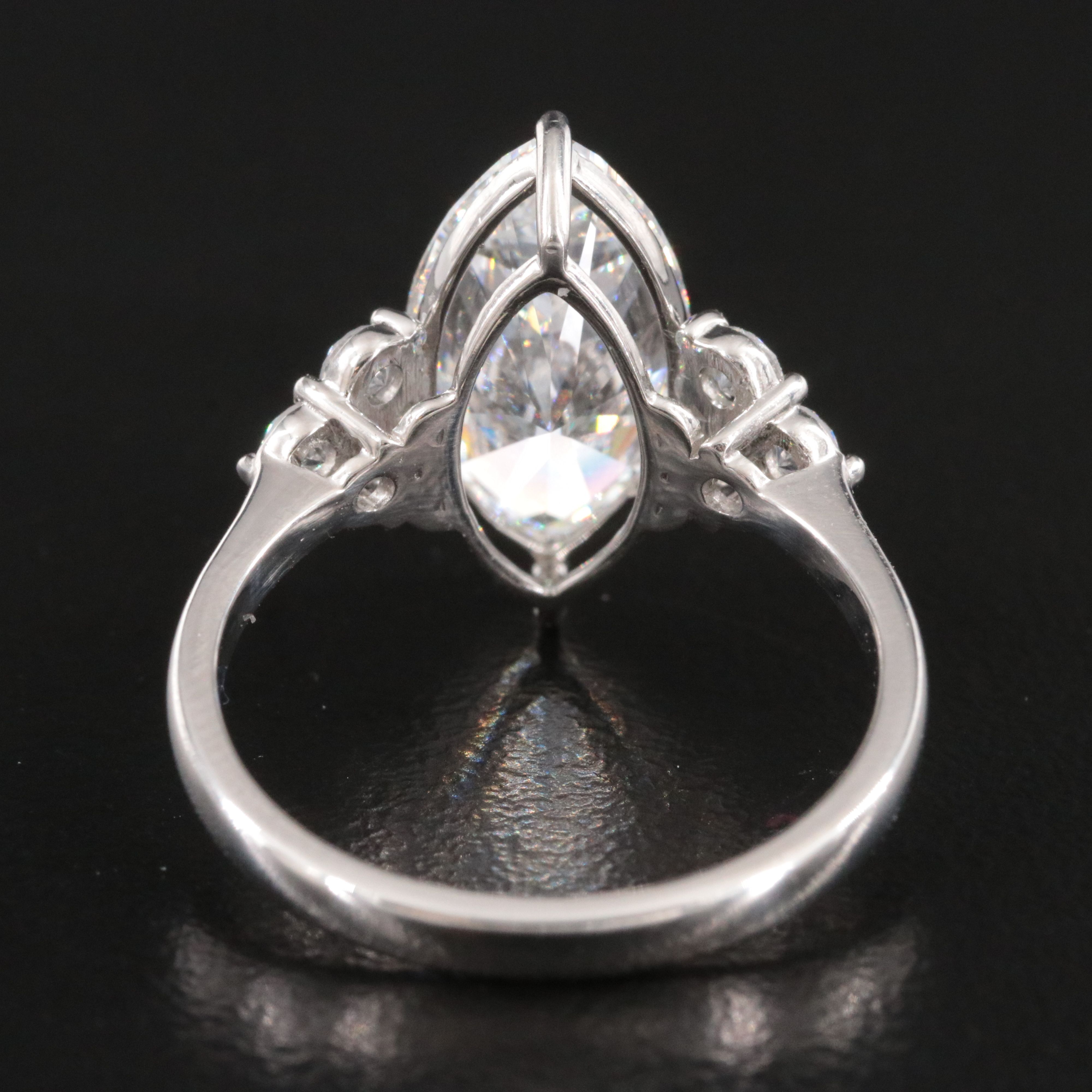 Platinum 3.36 CTW Lab Grown Diamond Ring with IGI Report