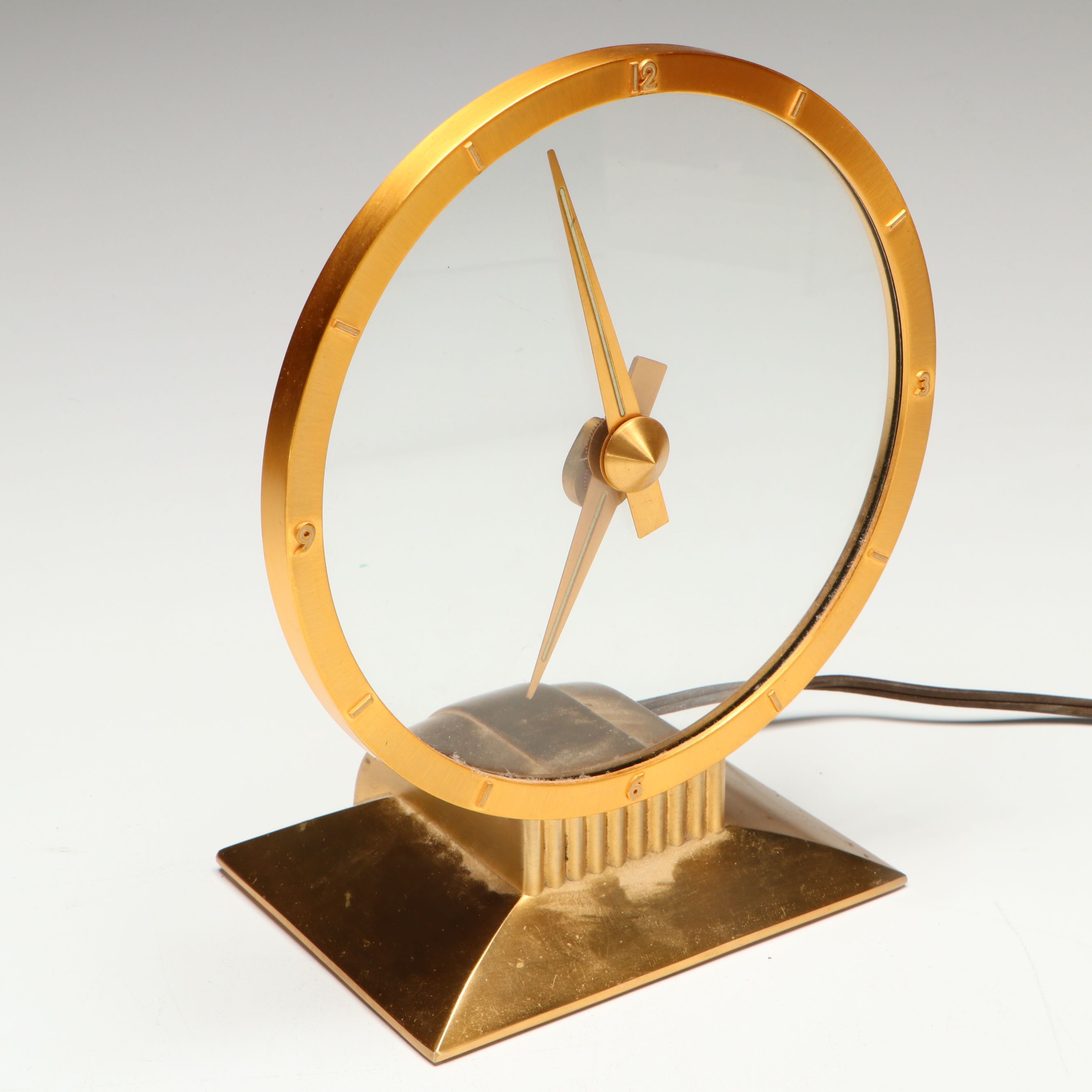 Jefferson Mid Century Modern "Golden Hour" Desk Clock