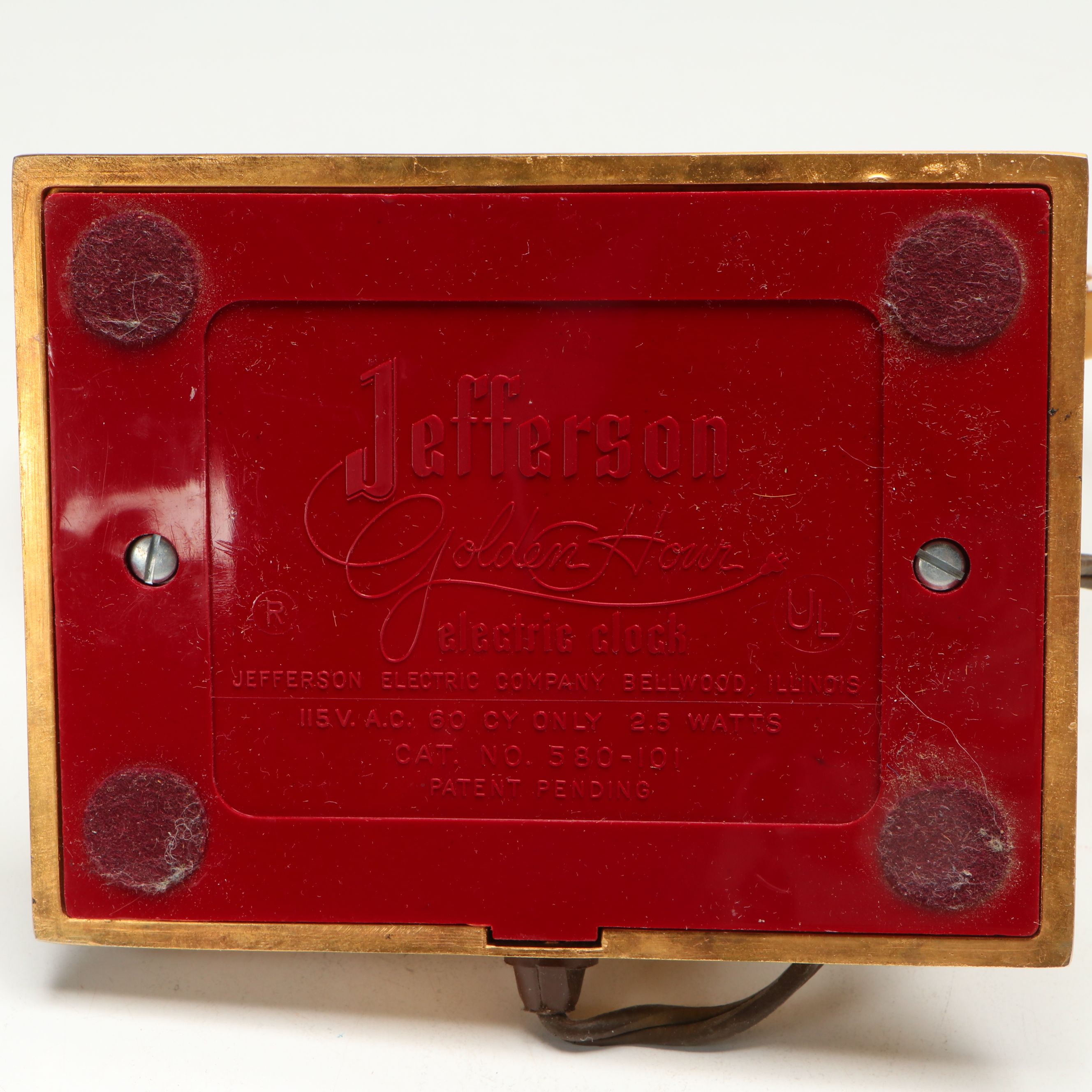 Jefferson Mid Century Modern "Golden Hour" Desk Clock