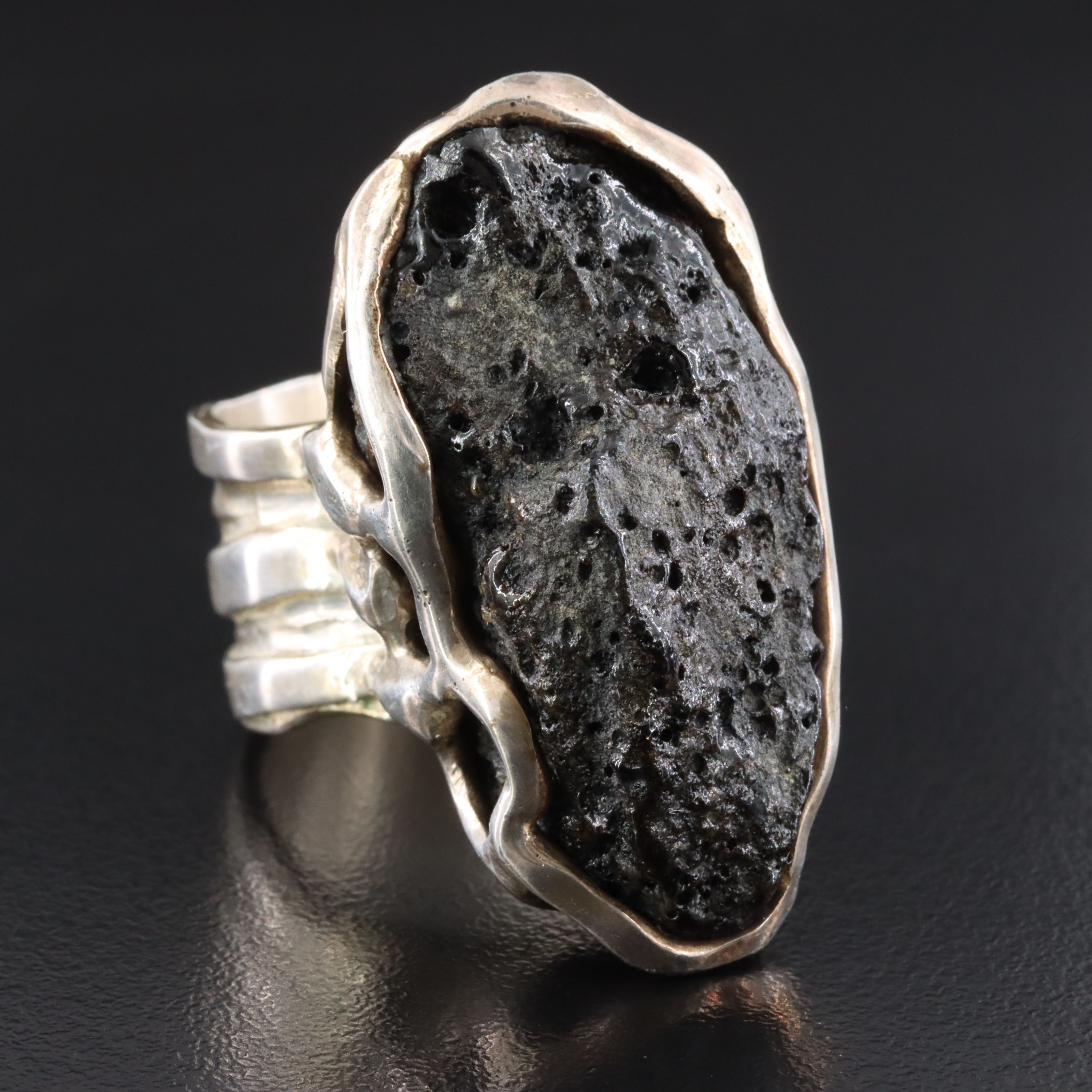 Sterling Tektite Ring
