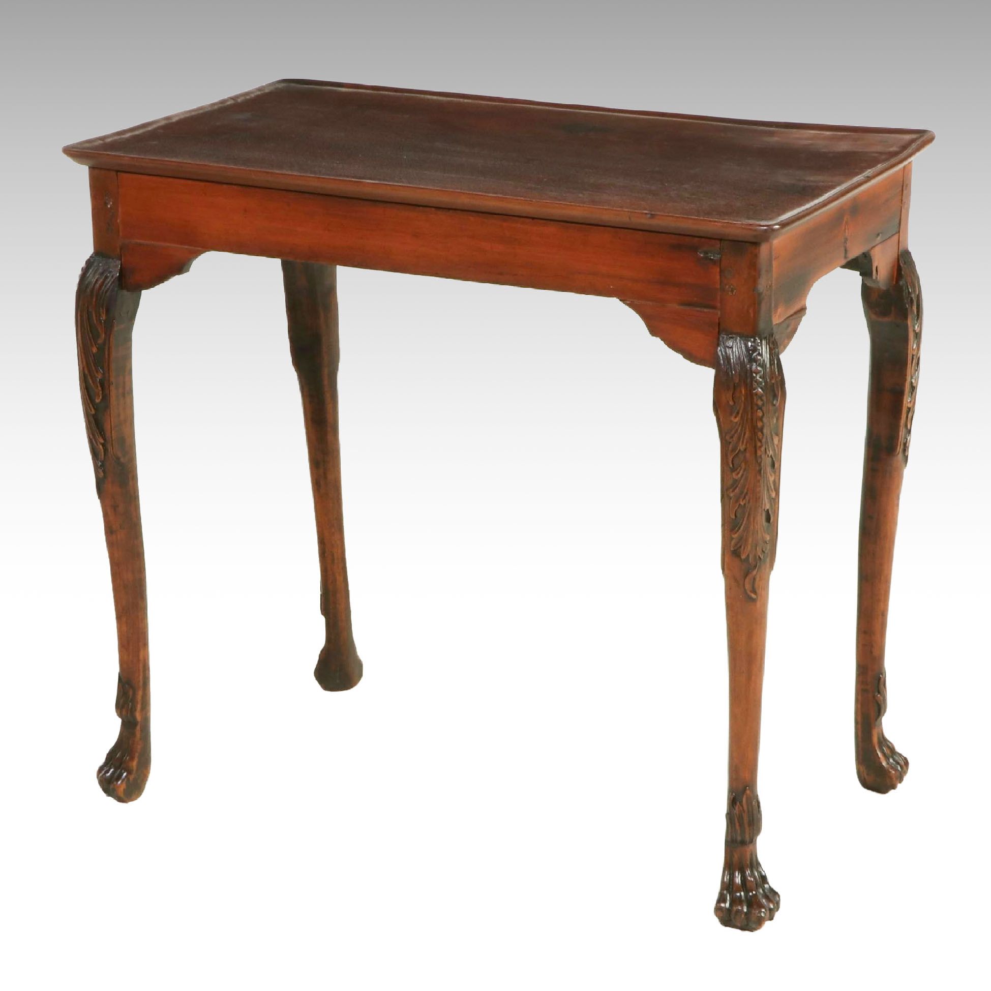Chippendale Style Mahogany Silver Table, 19th Century