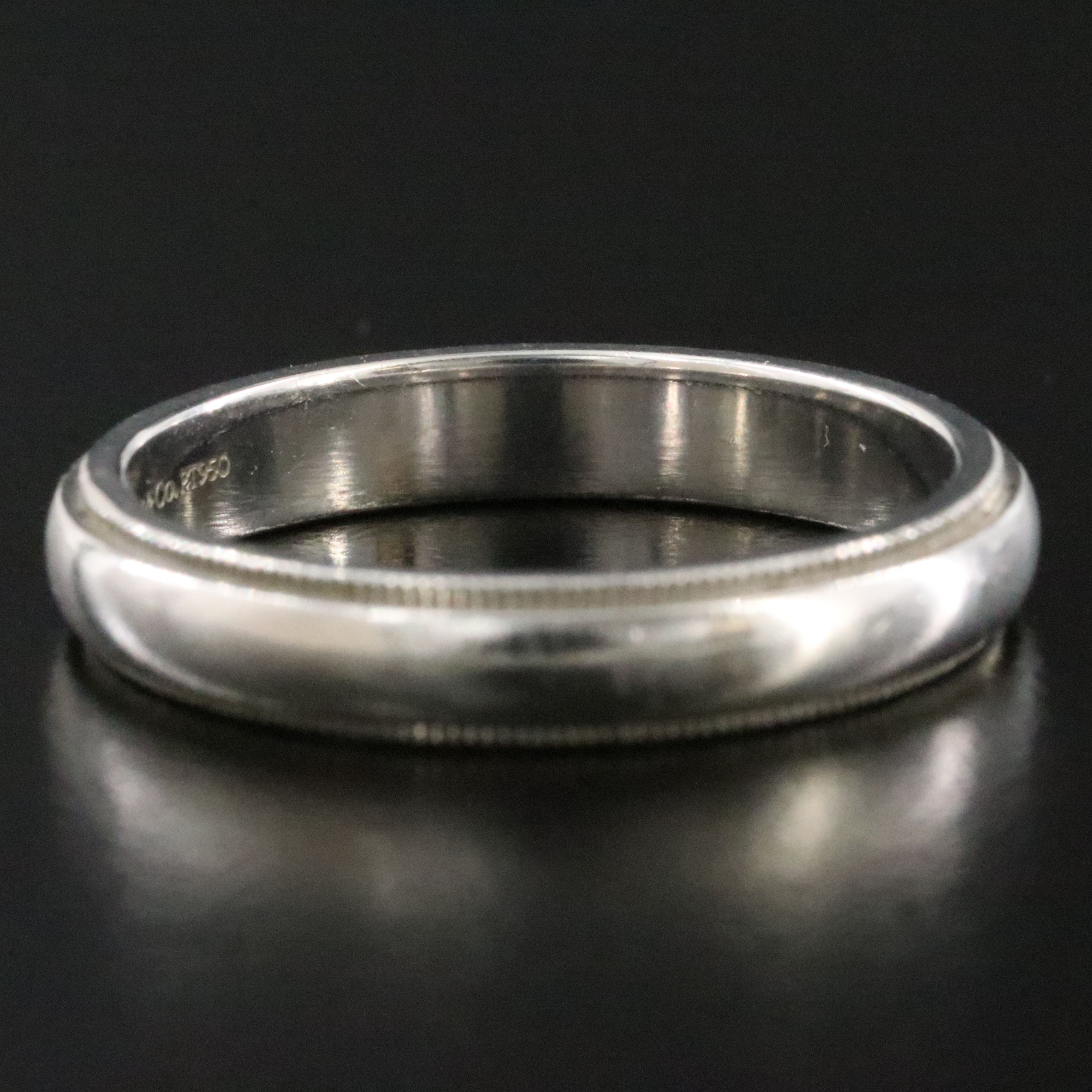 Tiffany & Co. Together Platinum Milgrain Band