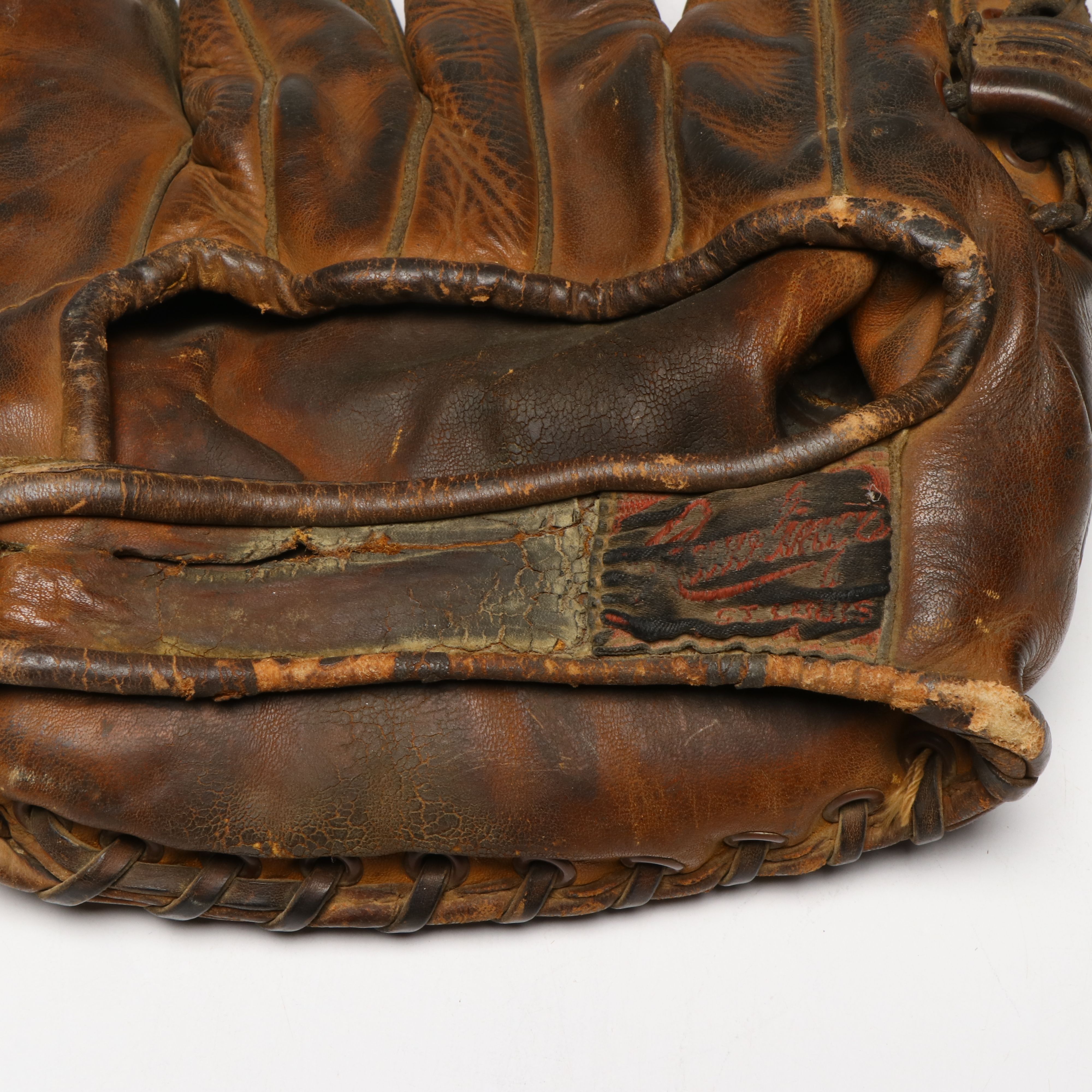 J.C. Higgins and Rawlings Baseball Gloves with Felt Ribbon and Vintage Baseball