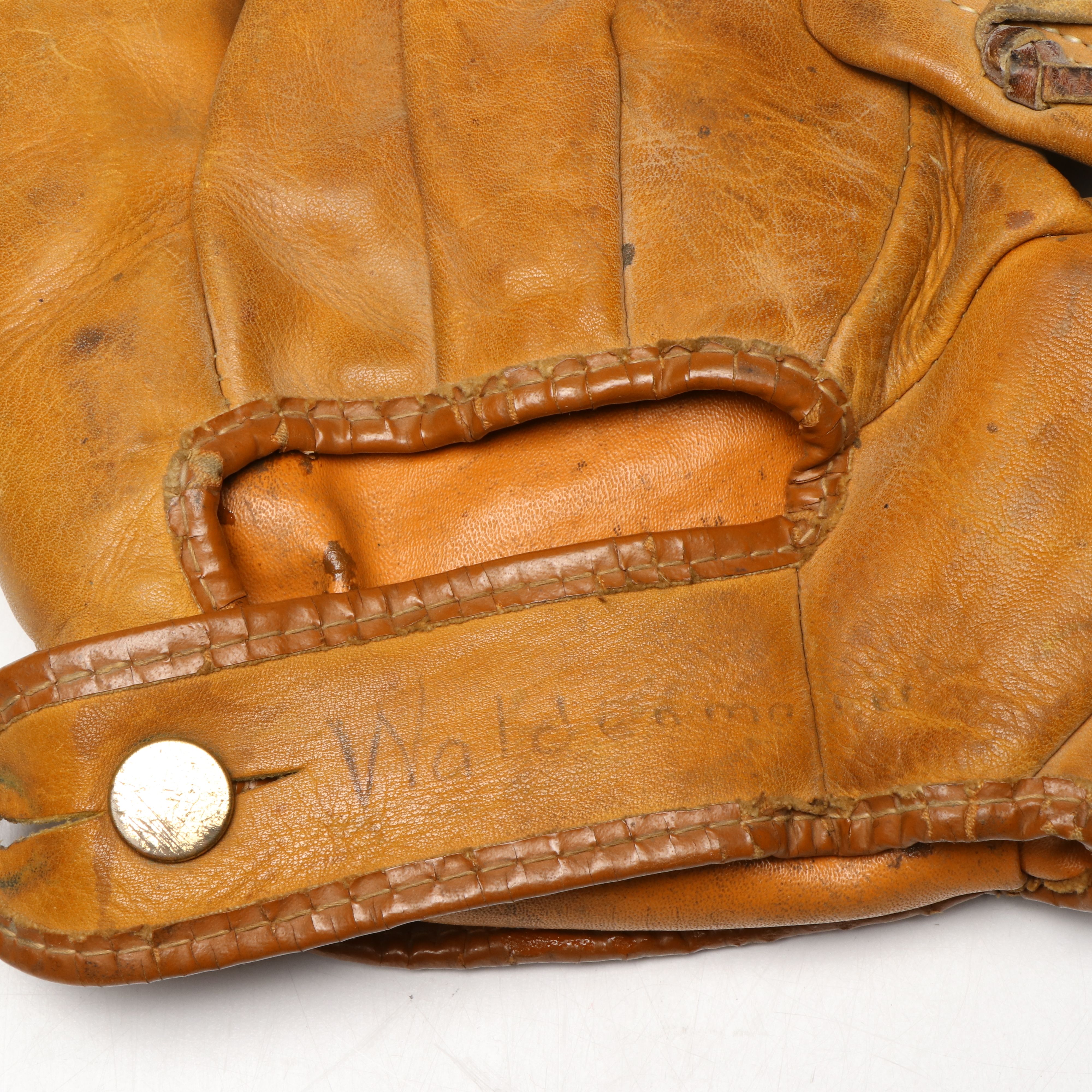 J.C. Higgins and Rawlings Baseball Gloves with Felt Ribbon and Vintage Baseball