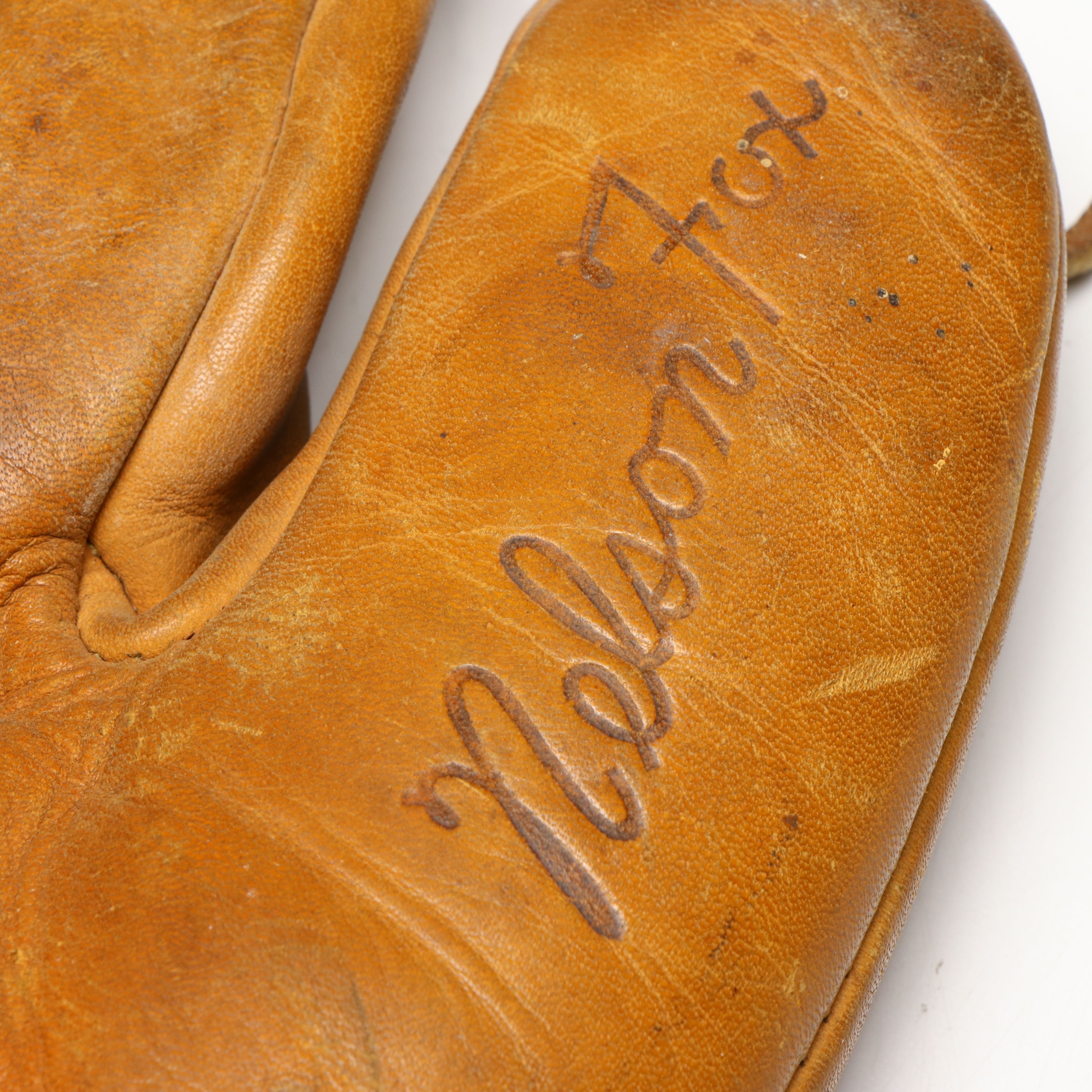 J.C. Higgins and Rawlings Baseball Gloves with Felt Ribbon and Vintage Baseball