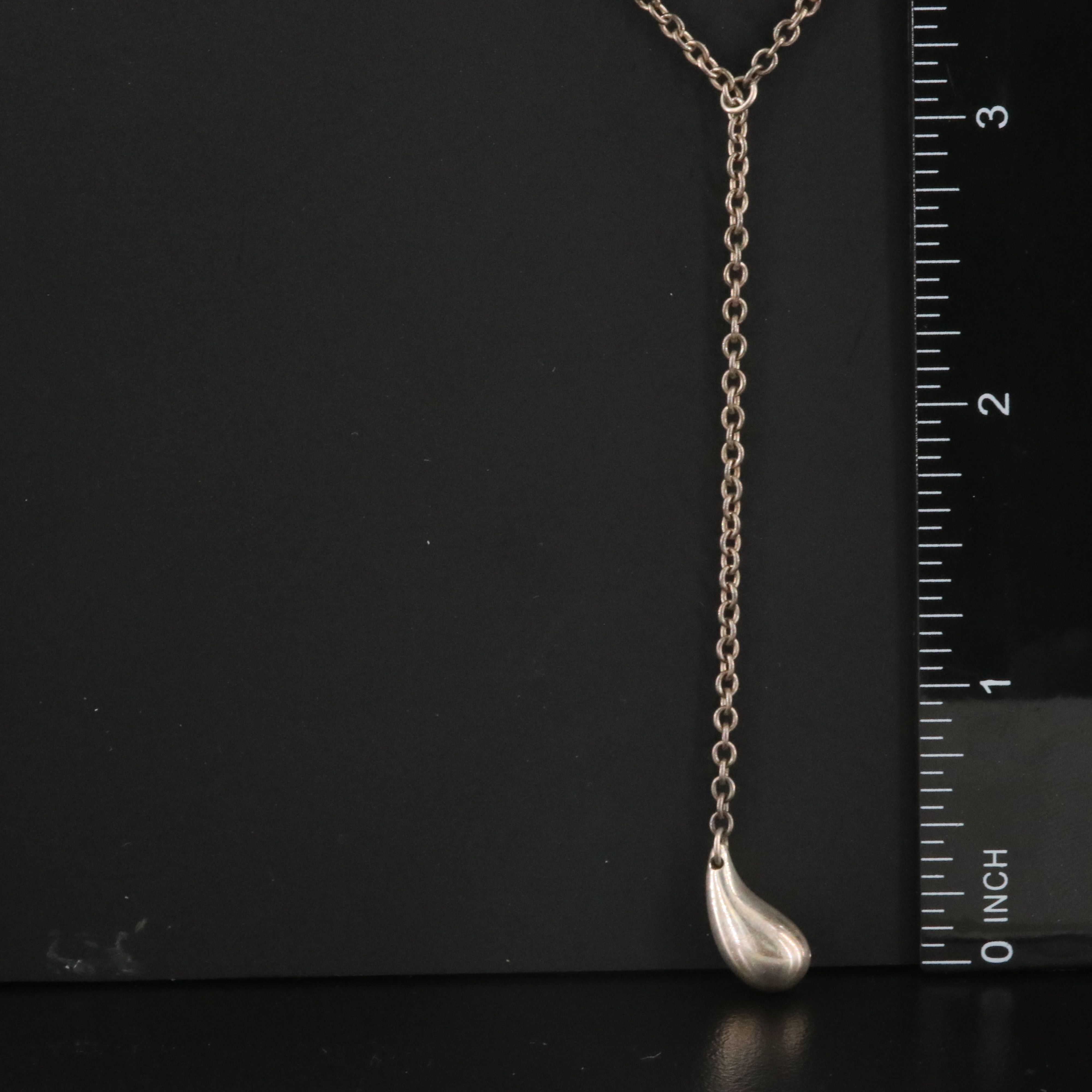 Elsa Peretti for Tiffany & Co. Sterling Tear Drop Lariat Necklace