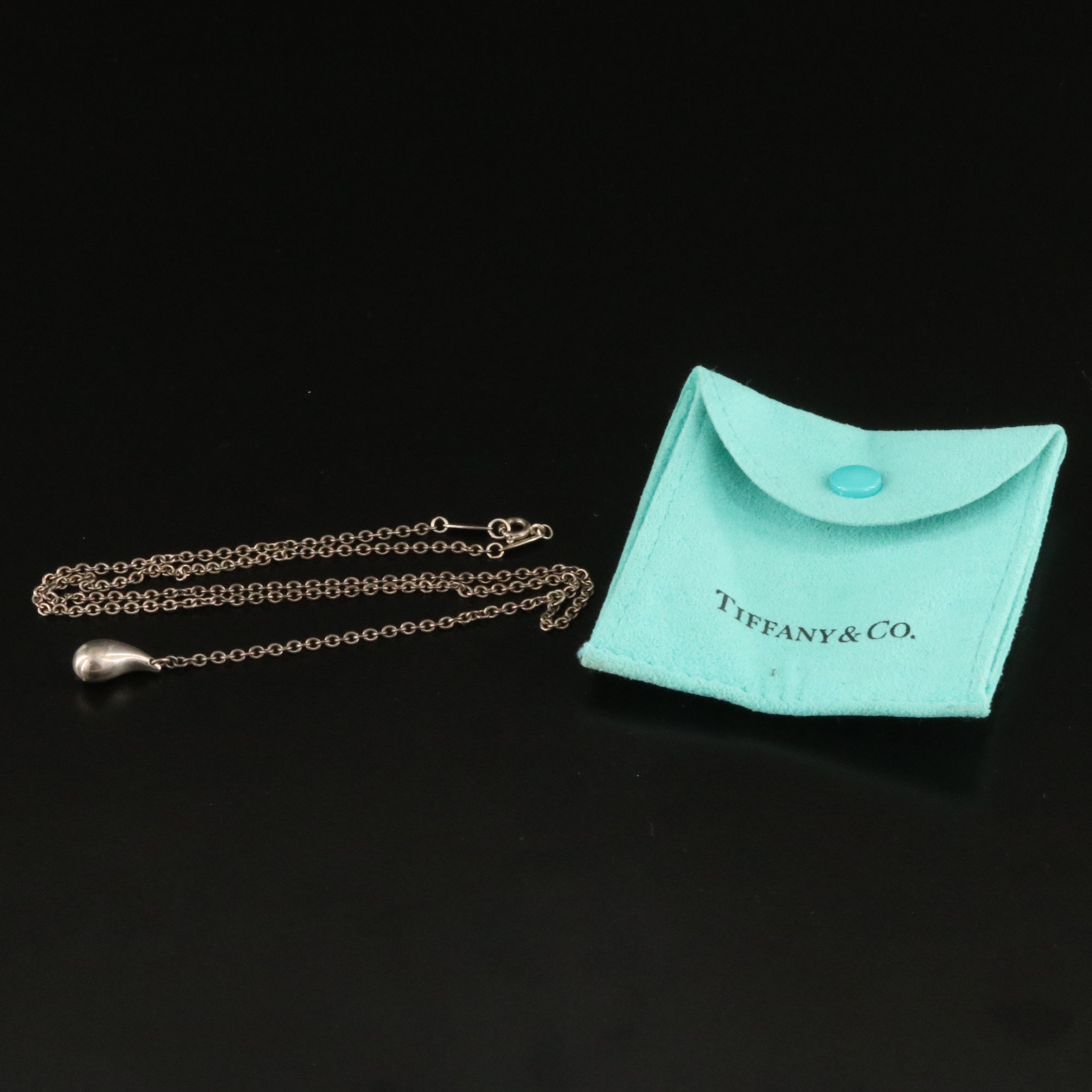 Elsa Peretti for Tiffany & Co. Sterling Tear Drop Lariat Necklace