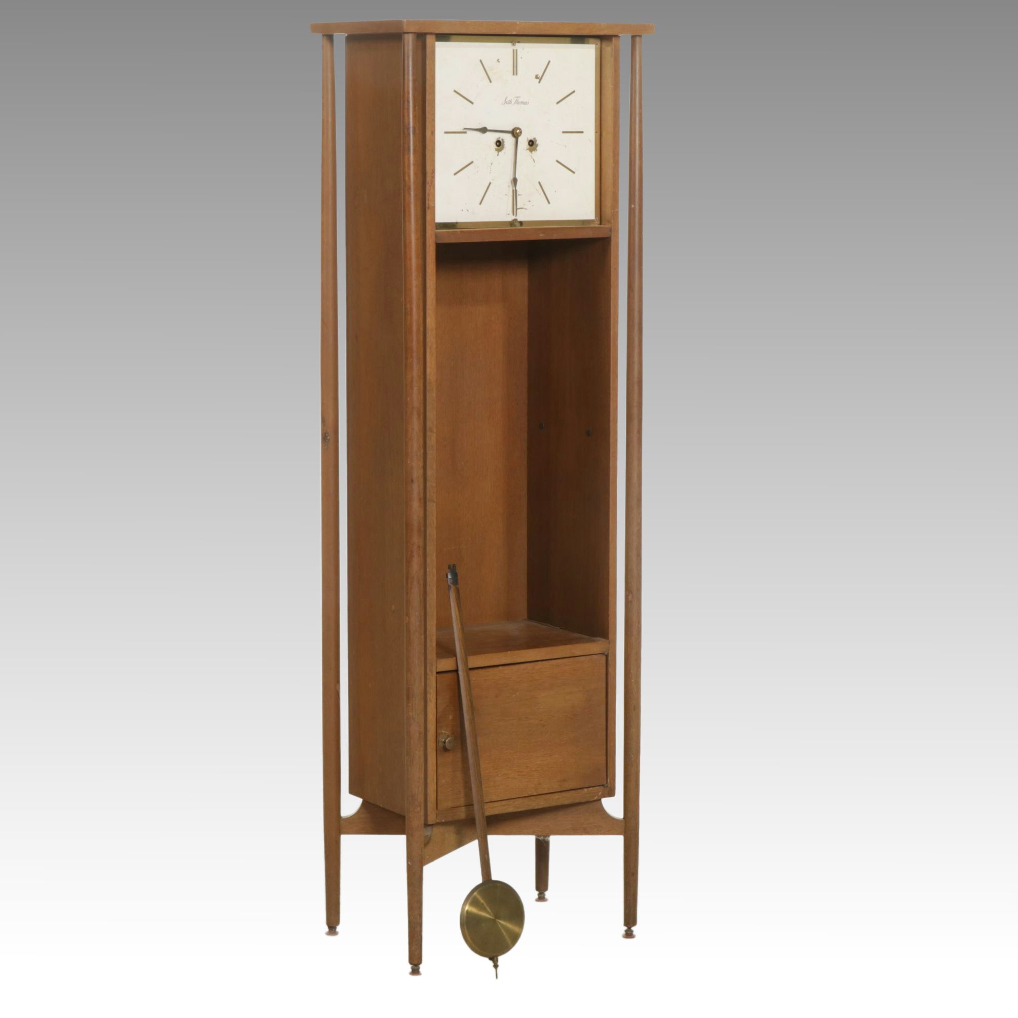 Seth Thomas Danish Modern Style Grandfather Clock
