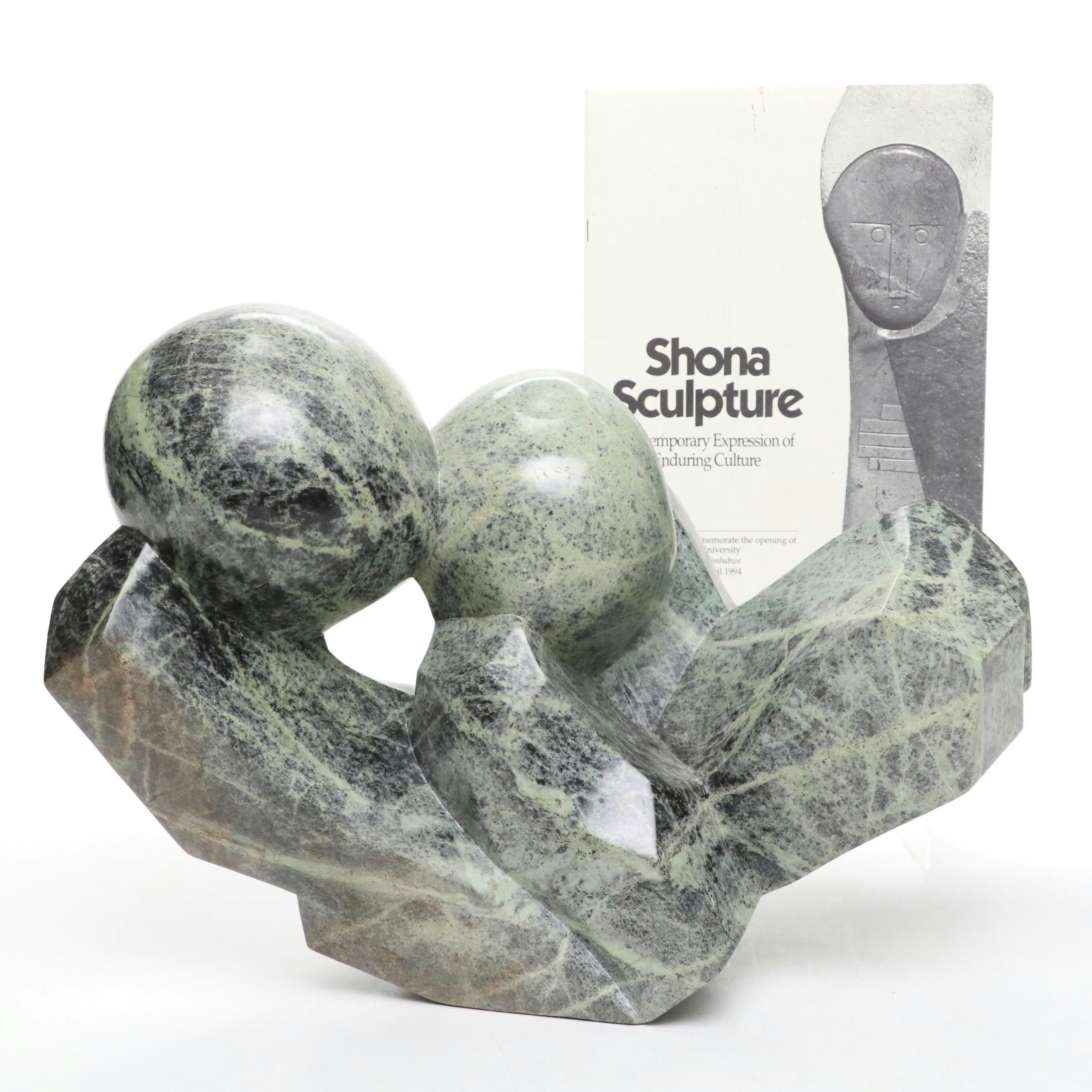Brighton Sango Shona Carved Serpentine Abstract Figural Sculpture