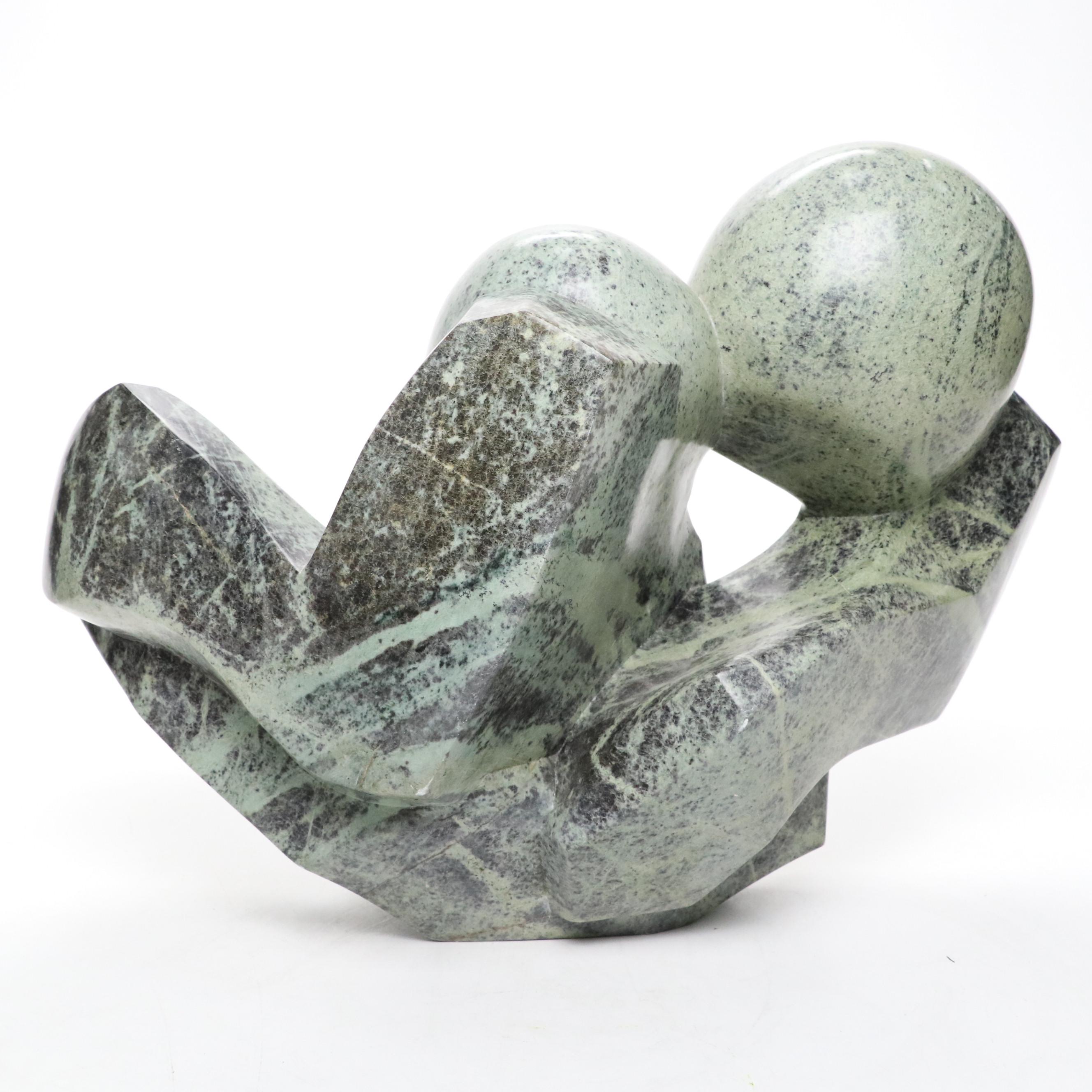 Brighton Sango Shona Carved Serpentine Abstract Figural Sculpture
